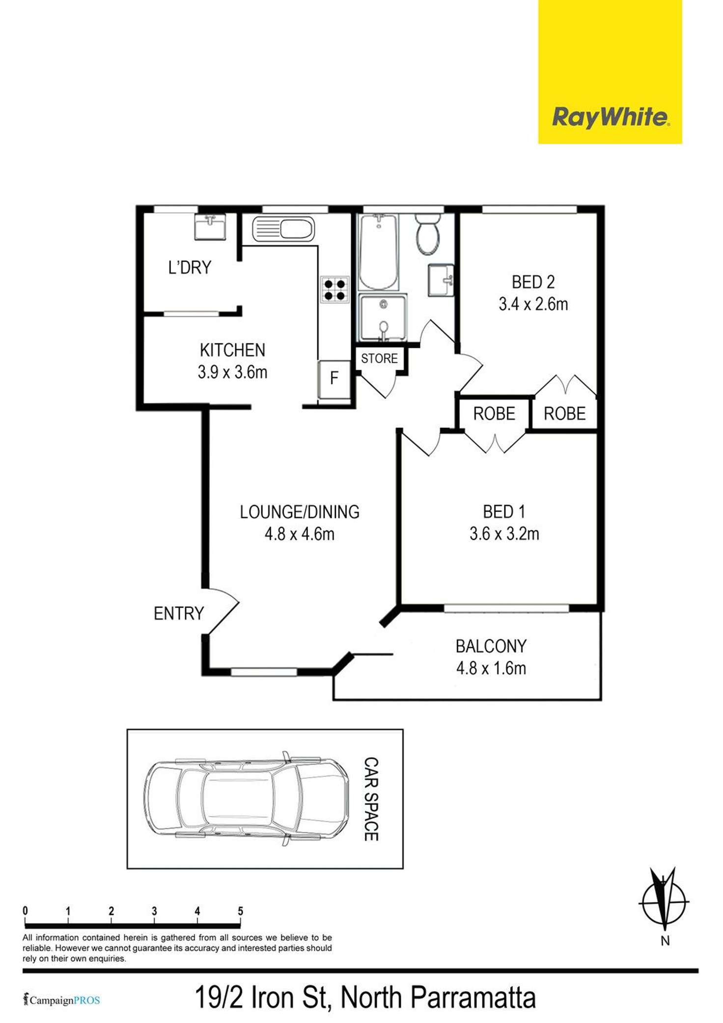 Floorplan of Homely unit listing, 19/2 Iron Street, North Parramatta NSW 2151
