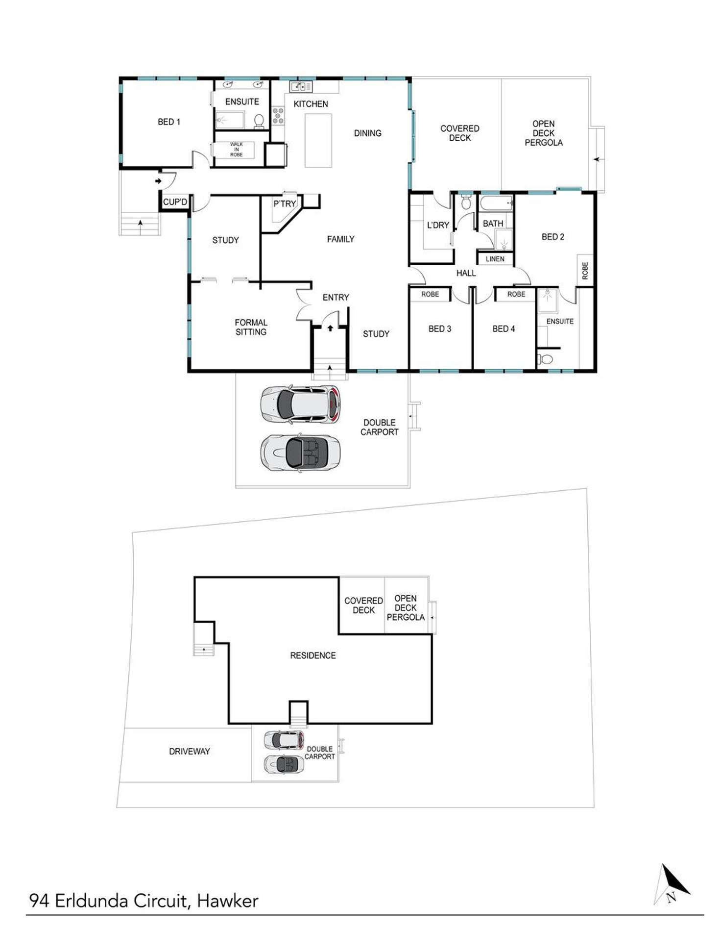 Floorplan of Homely house listing, 94 Erldunda Circuit, Hawker ACT 2614