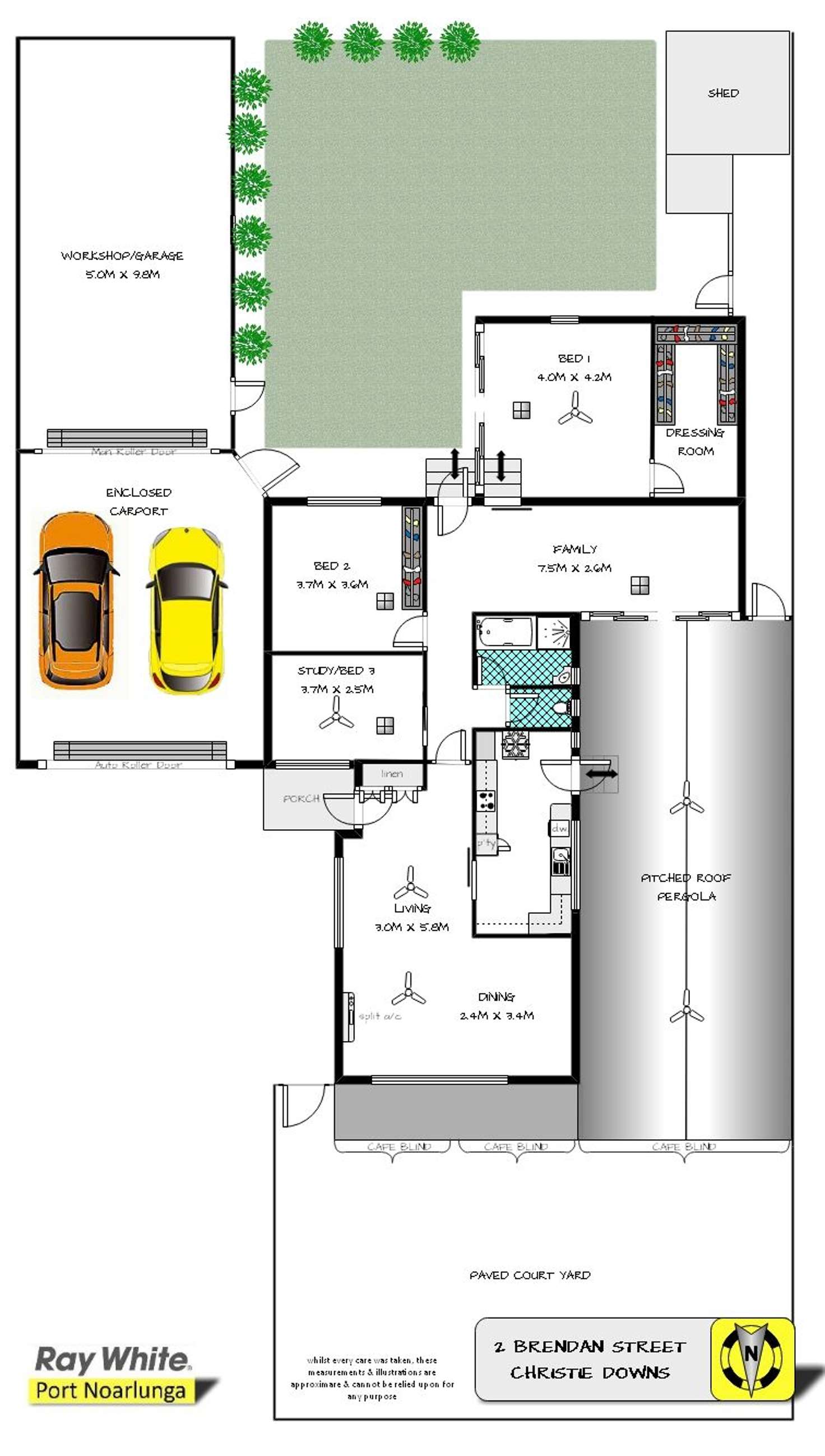 Floorplan of Homely house listing, 2 Brendan Street, Christie Downs SA 5164