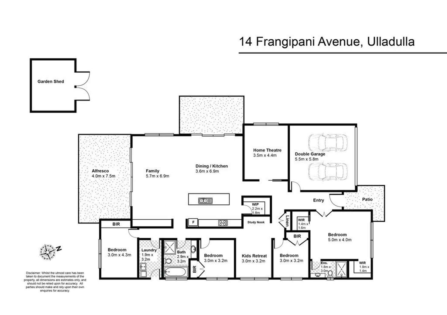 Floorplan of Homely house listing, 14 Frangipani Avenue, Ulladulla NSW 2539