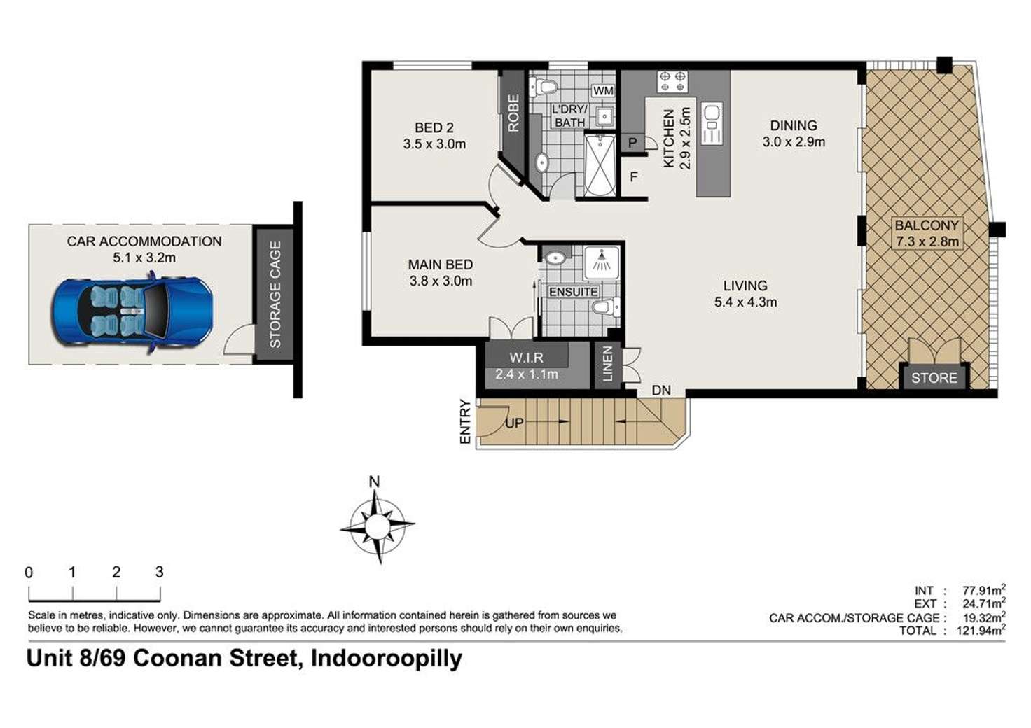 Floorplan of Homely unit listing, 8/69 Coonan Street, Indooroopilly QLD 4068