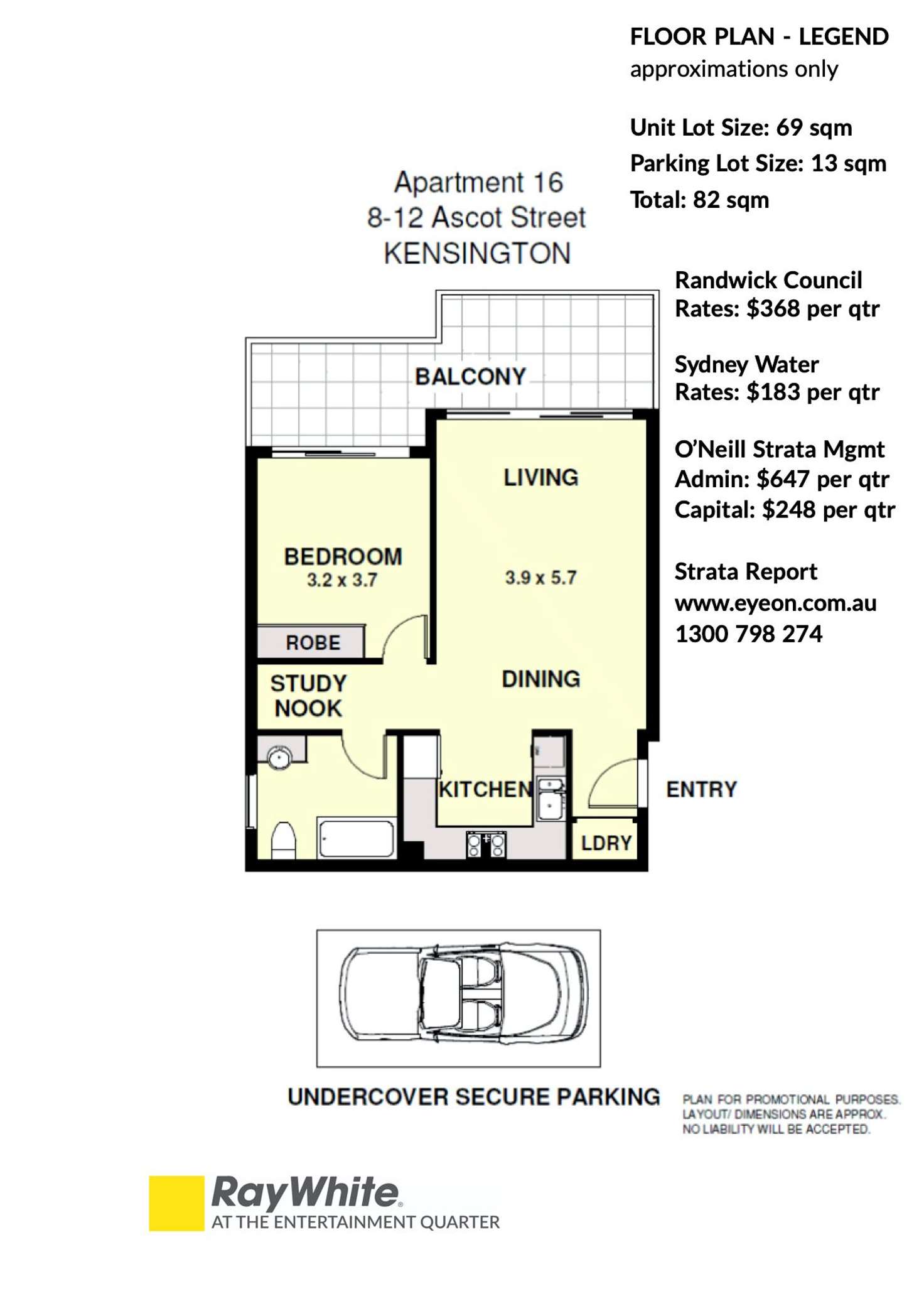 Floorplan of Homely apartment listing, 16/8-12 Ascot Street, Kensington NSW 2033