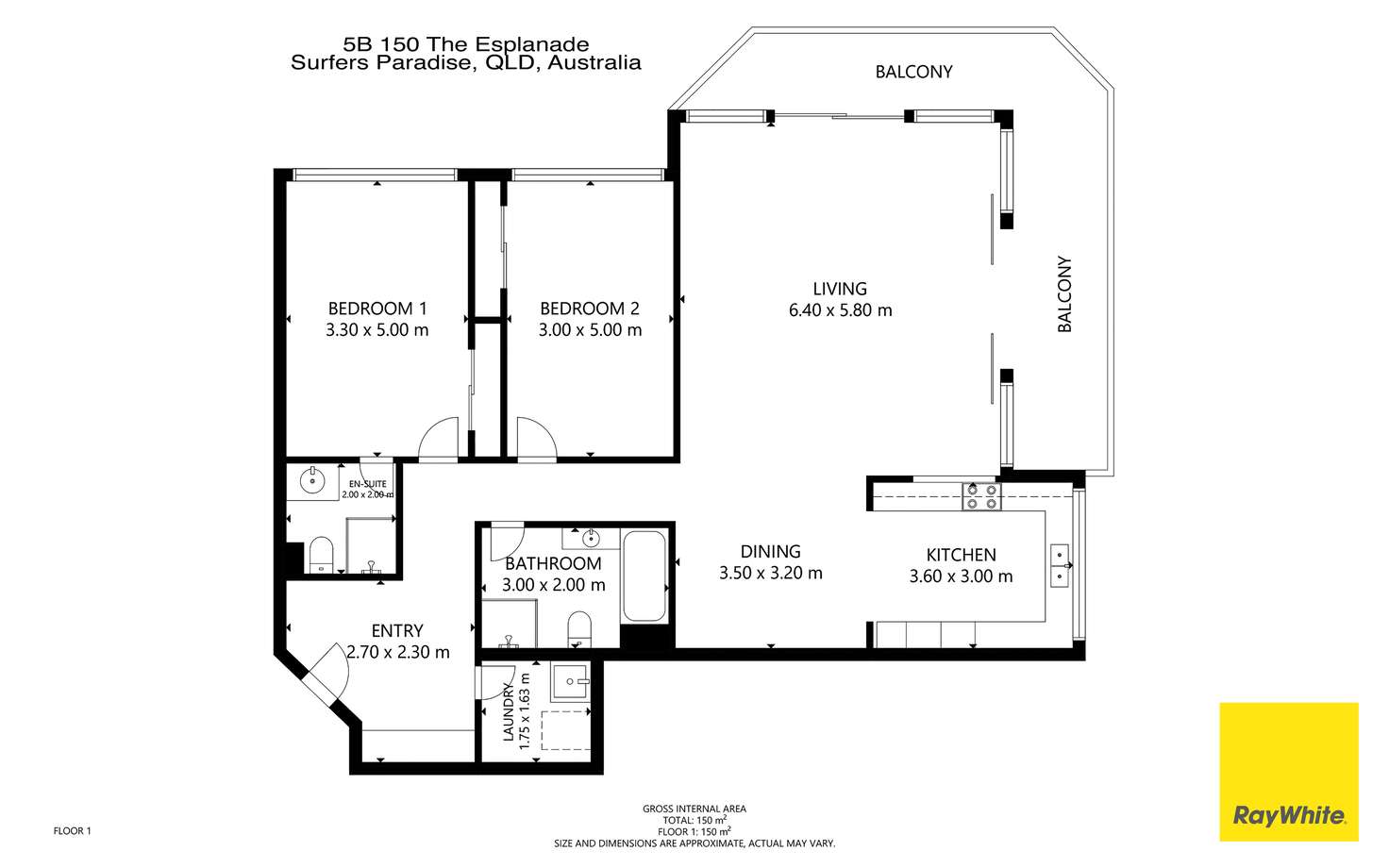 Floorplan of Homely unit listing, 5B/150 The Esplanade, Surfers Paradise QLD 4217