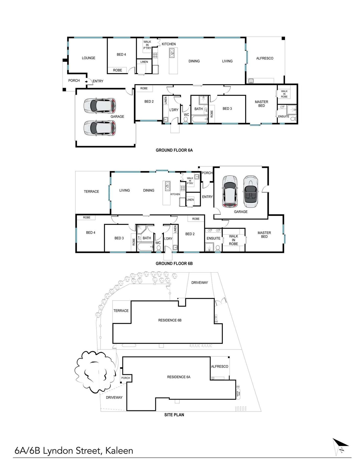 Floorplan of Homely house listing, 6A & 6B Lyndon Street, Kaleen ACT 2617