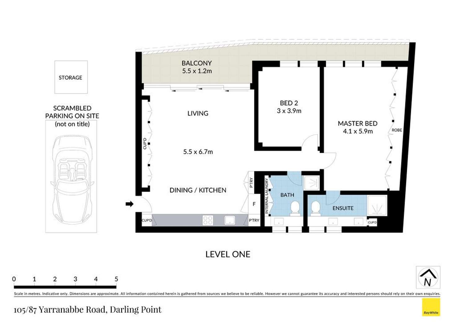 Floorplan of Homely apartment listing, 105/87 Yarranabbe Road, Darling Point NSW 2027