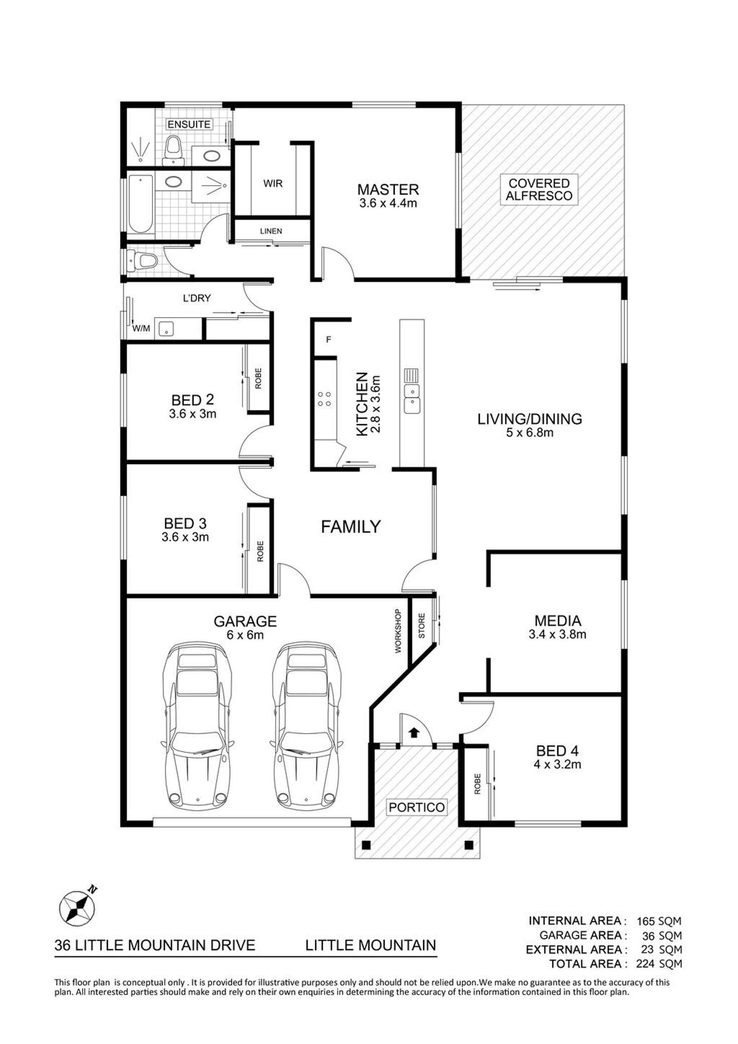 Floorplan of Homely house listing, 36 Little Mountain Drive, Little Mountain QLD 4551