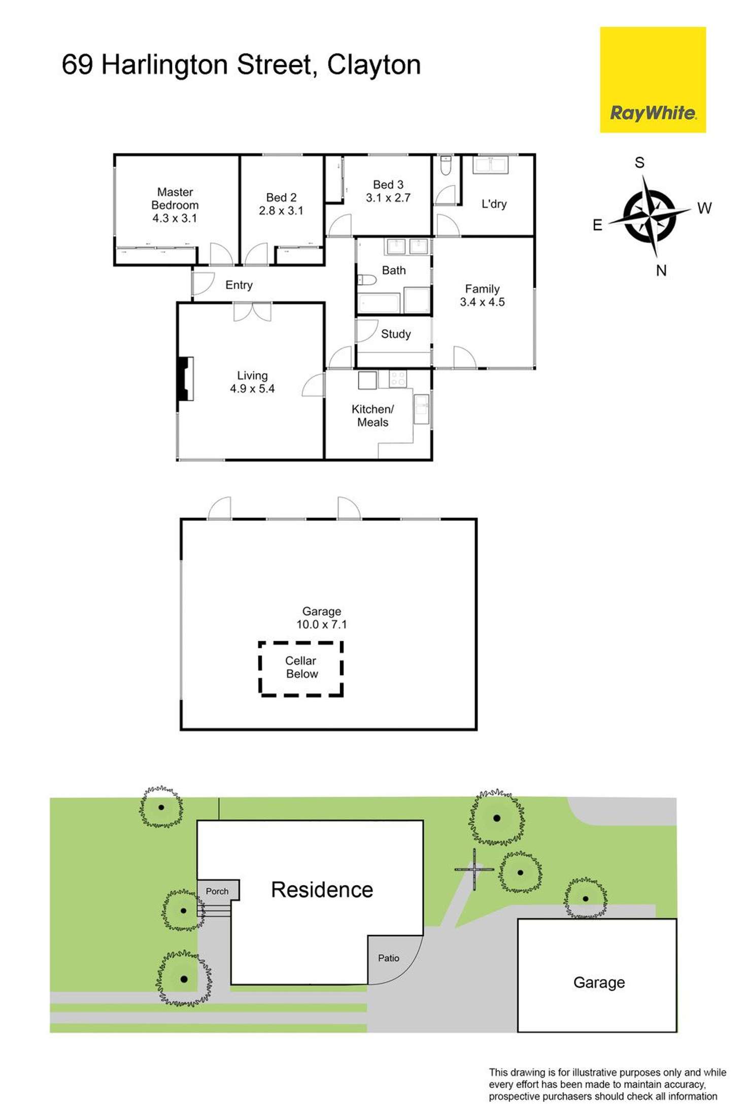 Floorplan of Homely house listing, 69 Harlington Street, Clayton VIC 3168
