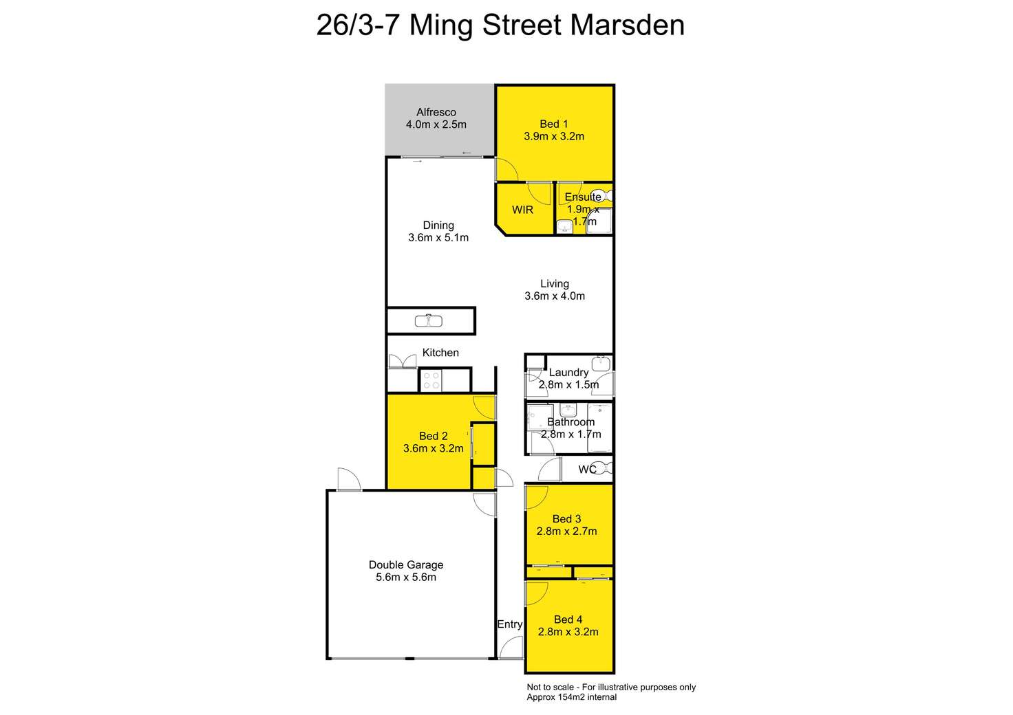 Floorplan of Homely townhouse listing, 26/3-7 Ming Street, Marsden QLD 4132