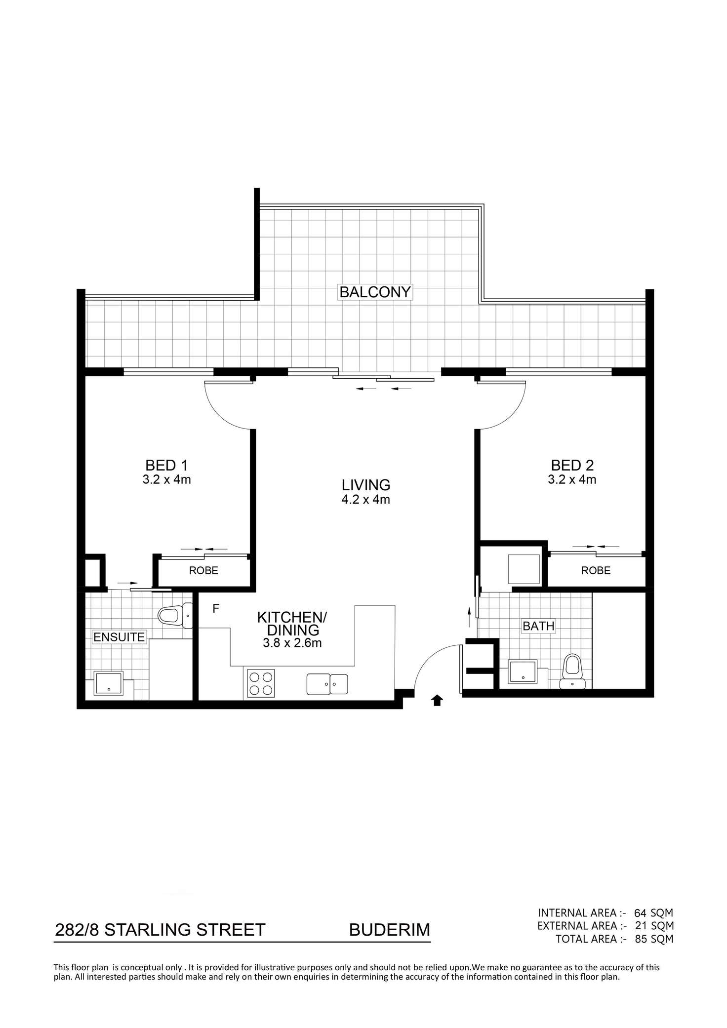 Floorplan of Homely unit listing, 282/8 Starling Street, Buderim QLD 4556