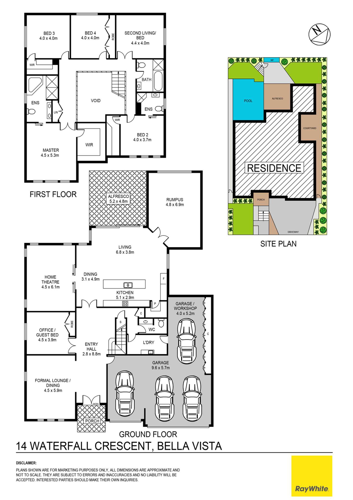 Floorplan of Homely house listing, 14 Waterfall Crescent, Bella Vista NSW 2153