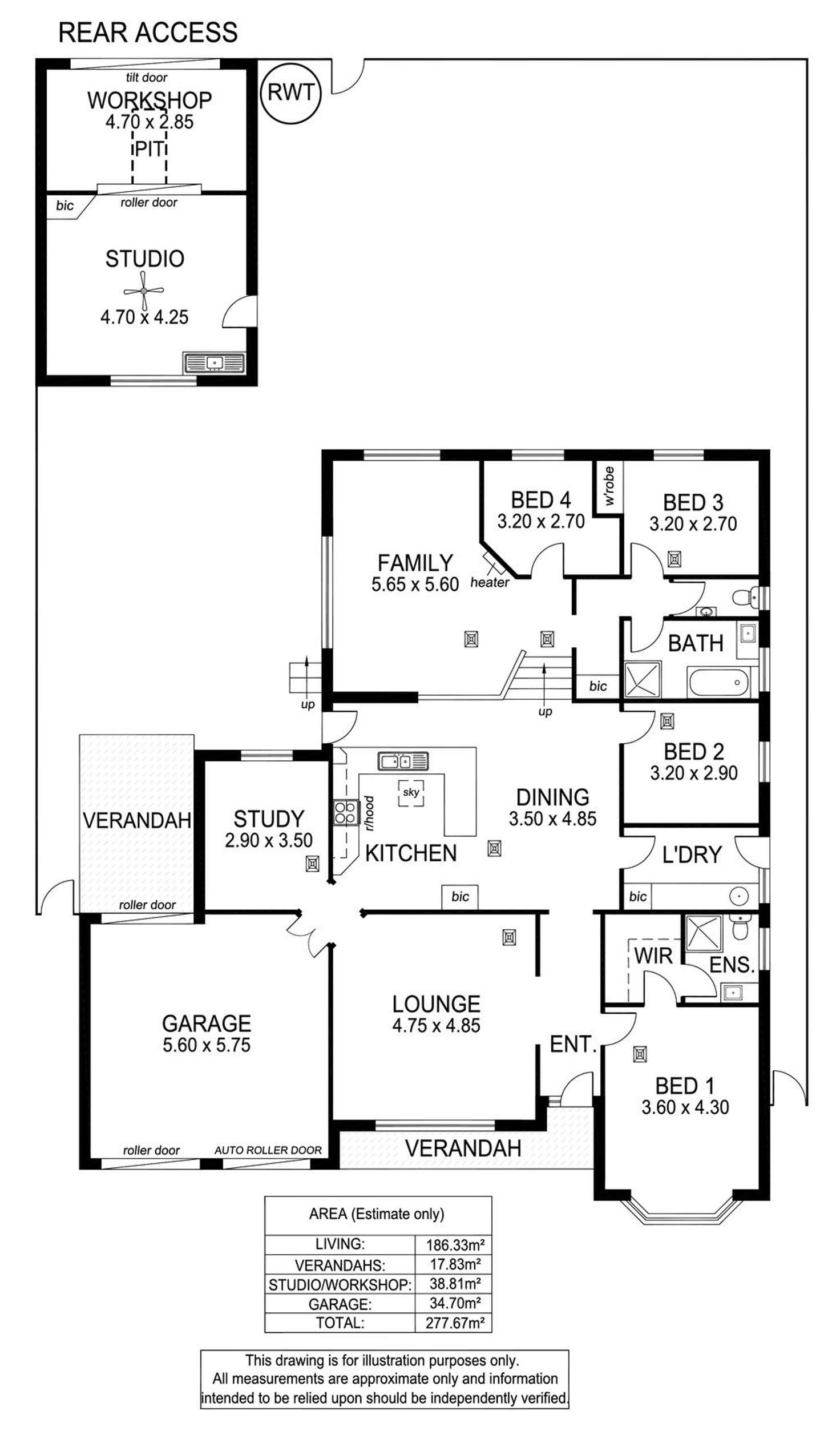 Floorplan of Homely house listing, 57 Fiveash Drive, Pasadena SA 5042