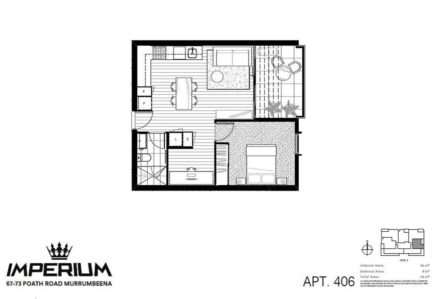 Floorplan of Homely apartment listing, 406/67B Poath Road, Murrumbeena VIC 3163