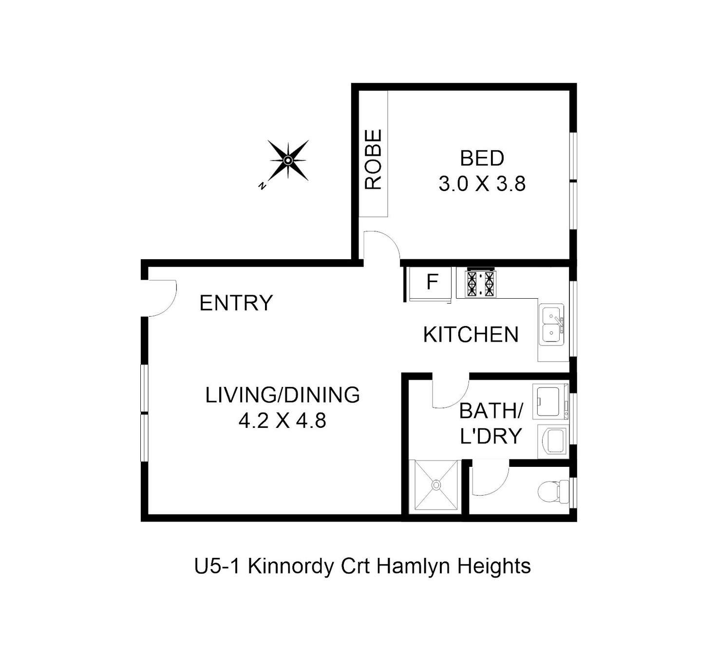 Floorplan of Homely unit listing, 5/1 Kinnordy Court, Hamlyn Heights VIC 3215