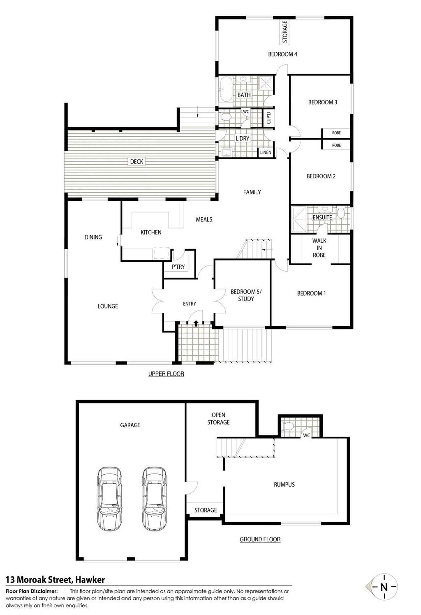 Floorplan of Homely house listing, 13 Moroak Street, Hawker ACT 2614