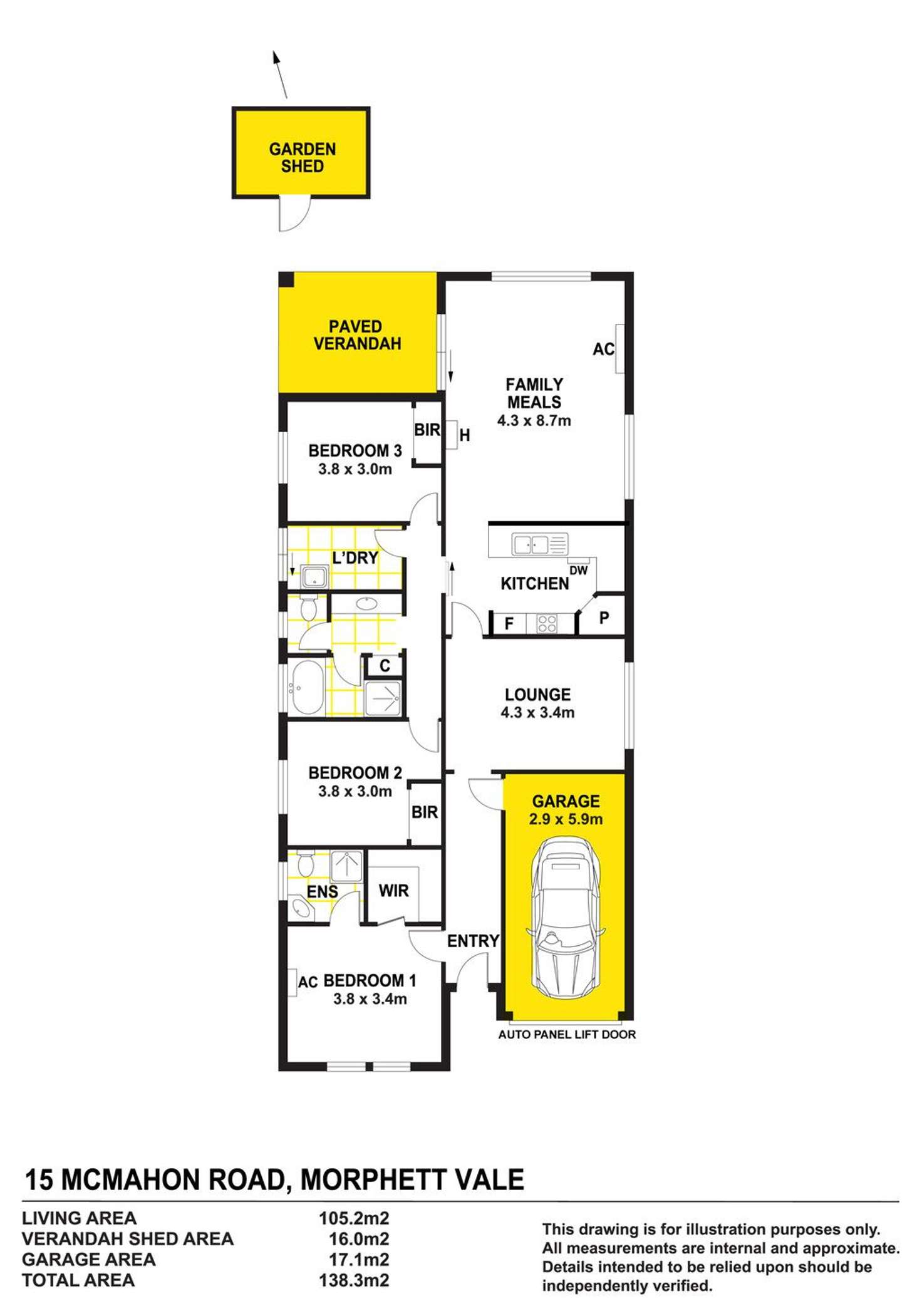 Floorplan of Homely house listing, 15 McMahon Road, Morphett Vale SA 5162