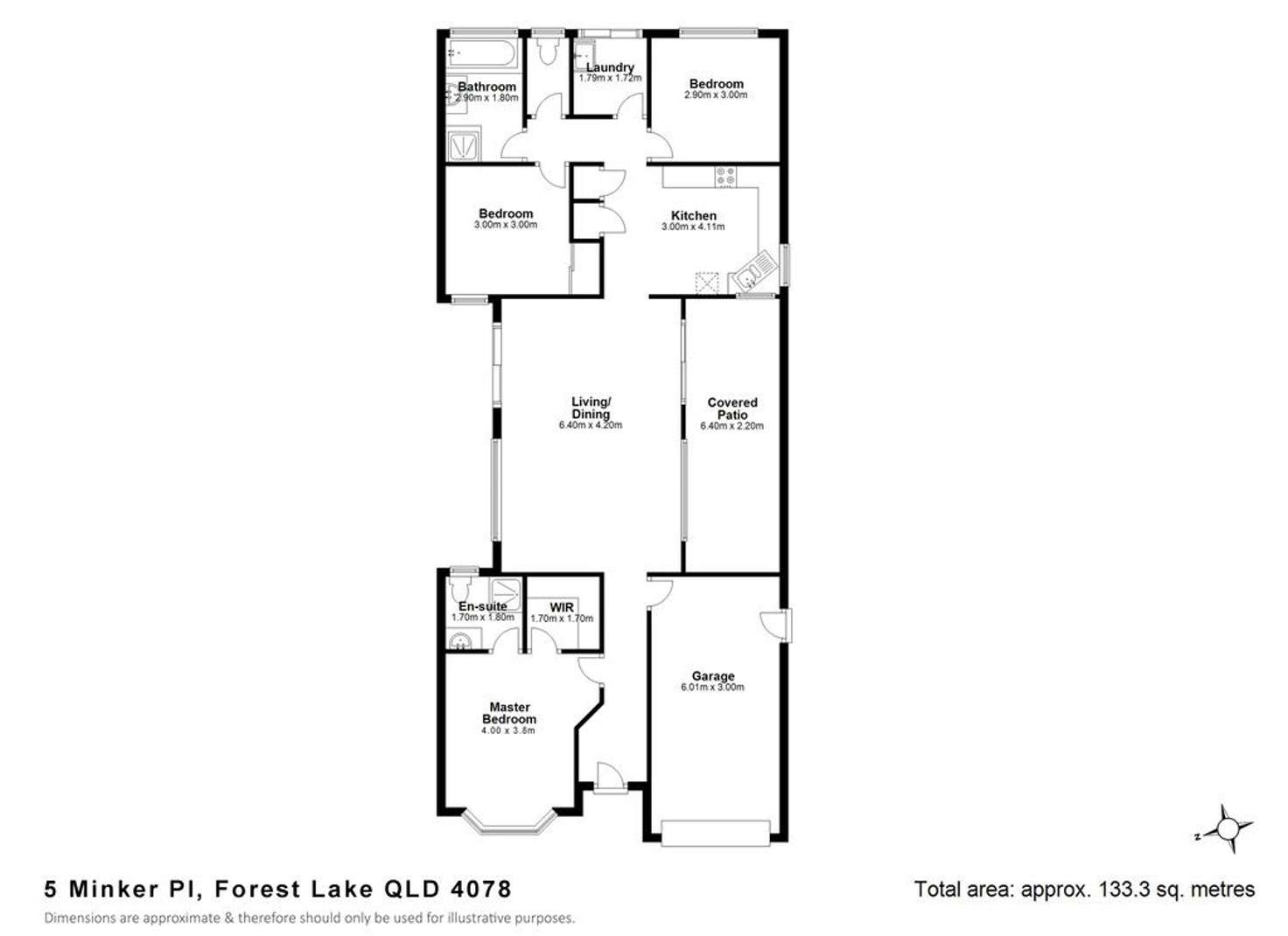 Floorplan of Homely house listing, 5 Minker Place, Forest Lake QLD 4078