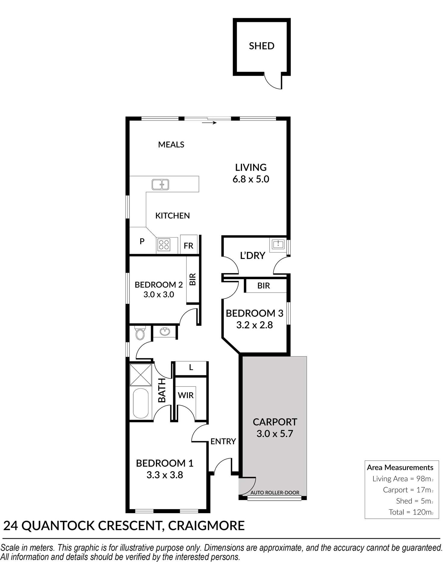 Floorplan of Homely house listing, 24 Quantock Crescent, Craigmore SA 5114