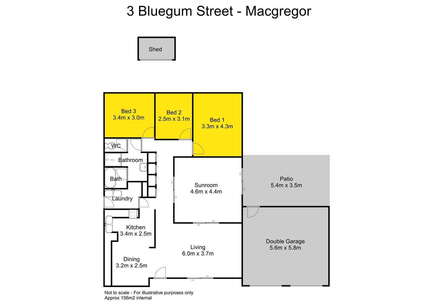 Floorplan of Homely house listing, 3 Bluegum Street, Macgregor QLD 4109