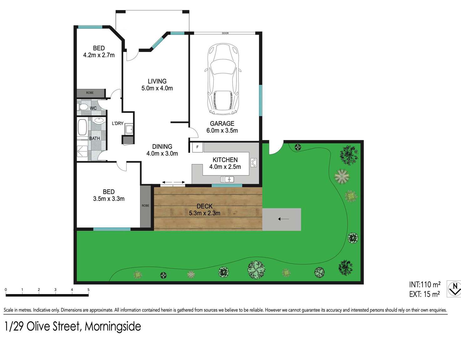 Floorplan of Homely townhouse listing, 1/29 Olive Street, Morningside QLD 4170