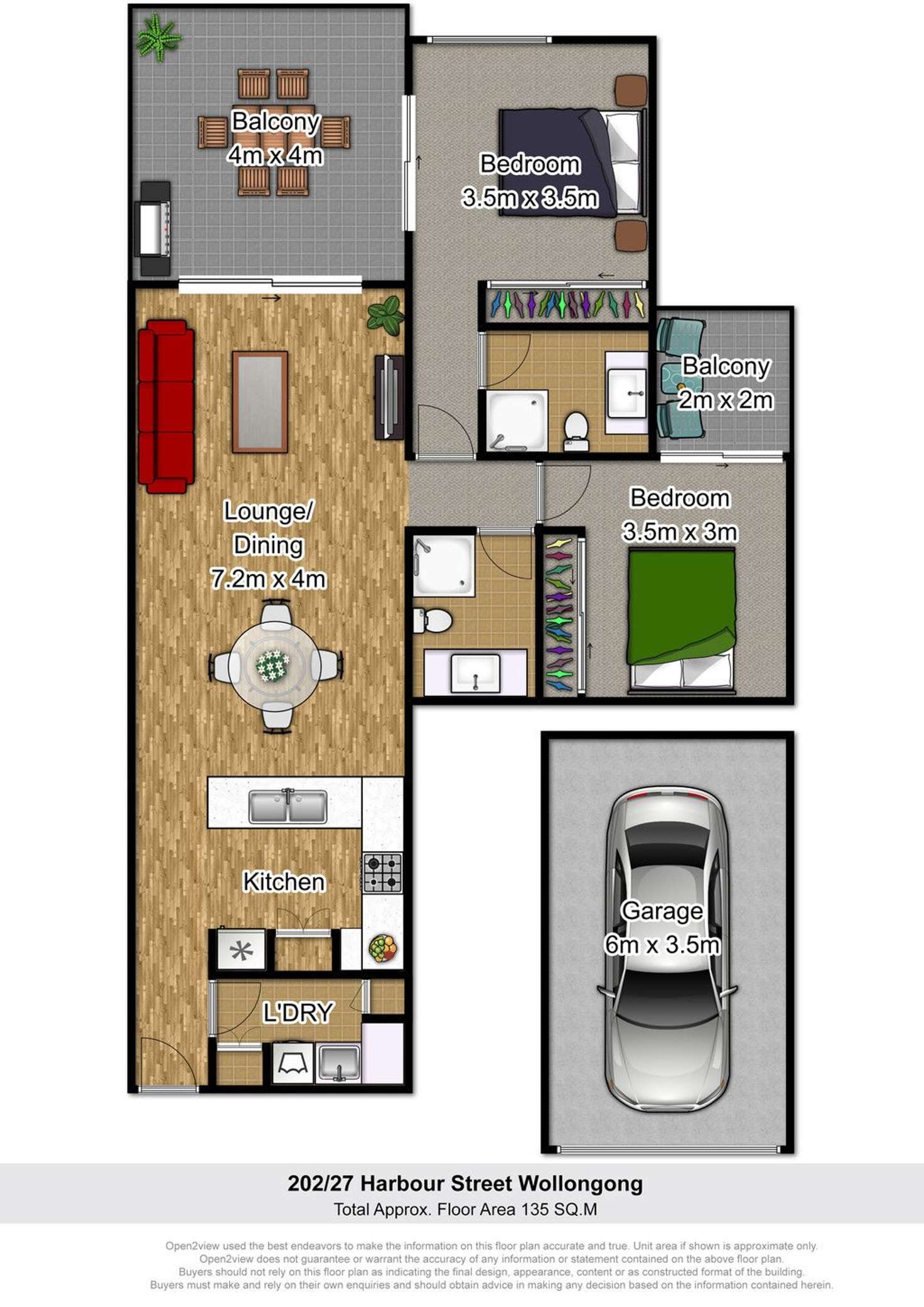 Floorplan of Homely apartment listing, 202/27 Harbour Street, Wollongong NSW 2500