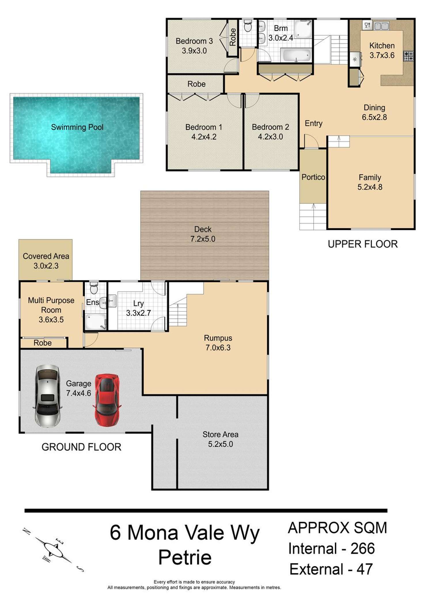 Floorplan of Homely house listing, 6 Mona Vale Way, Petrie QLD 4502