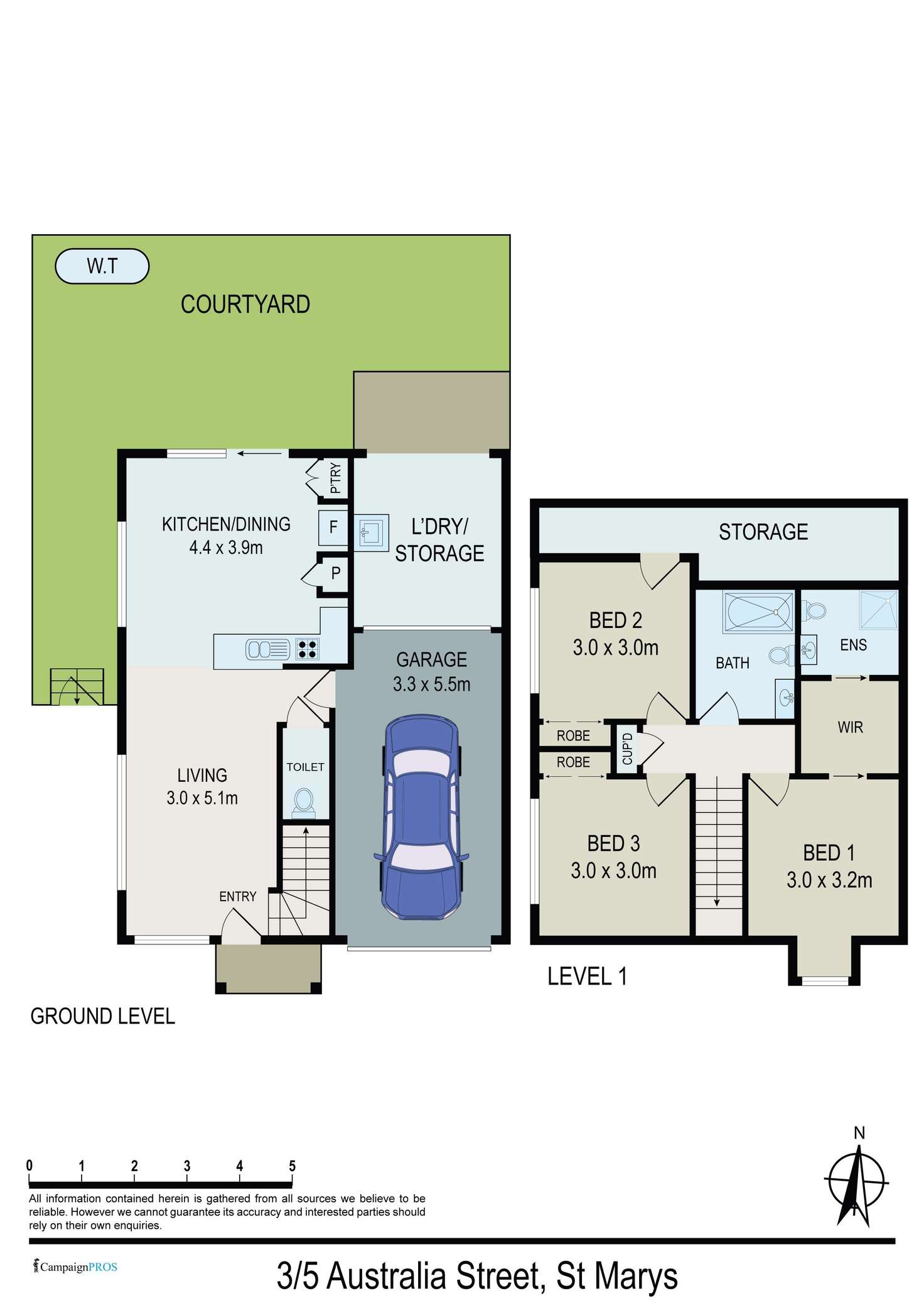 Floorplan of Homely townhouse listing, 3/5 Australia Street, St Marys NSW 2760