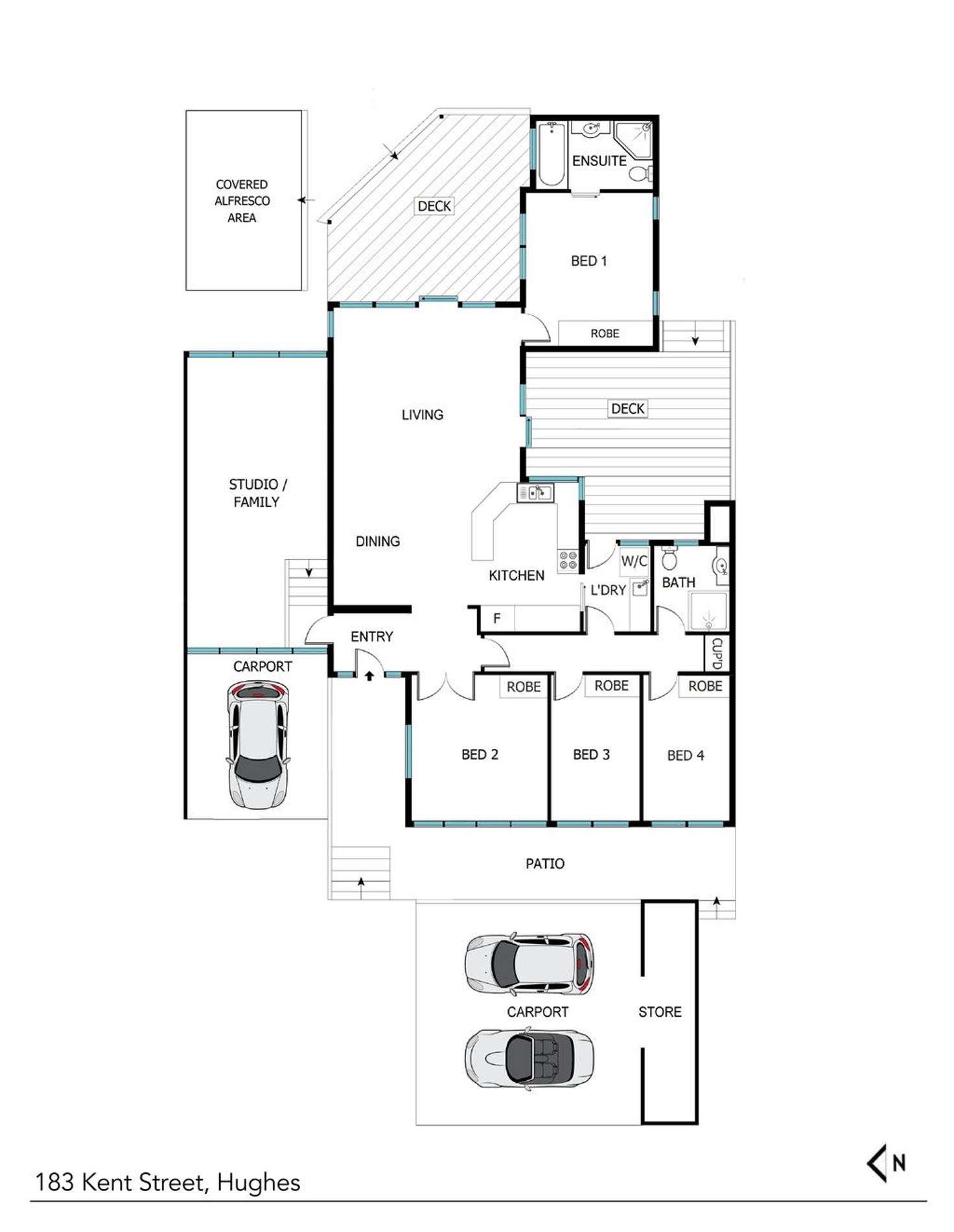 Floorplan of Homely house listing, 183 Kent Street, Hughes ACT 2605