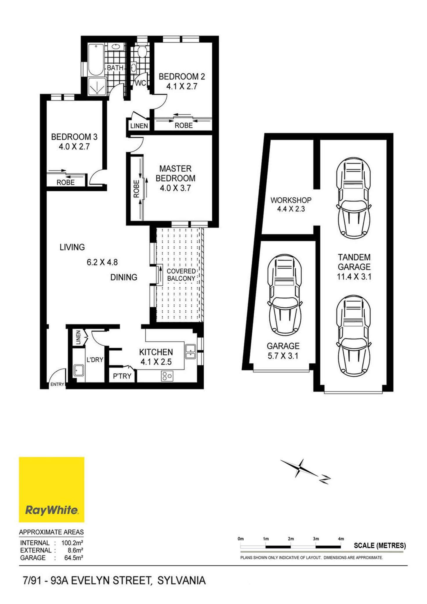 Floorplan of Homely unit listing, 7/91a-93 Evelyn Street, Sylvania NSW 2224