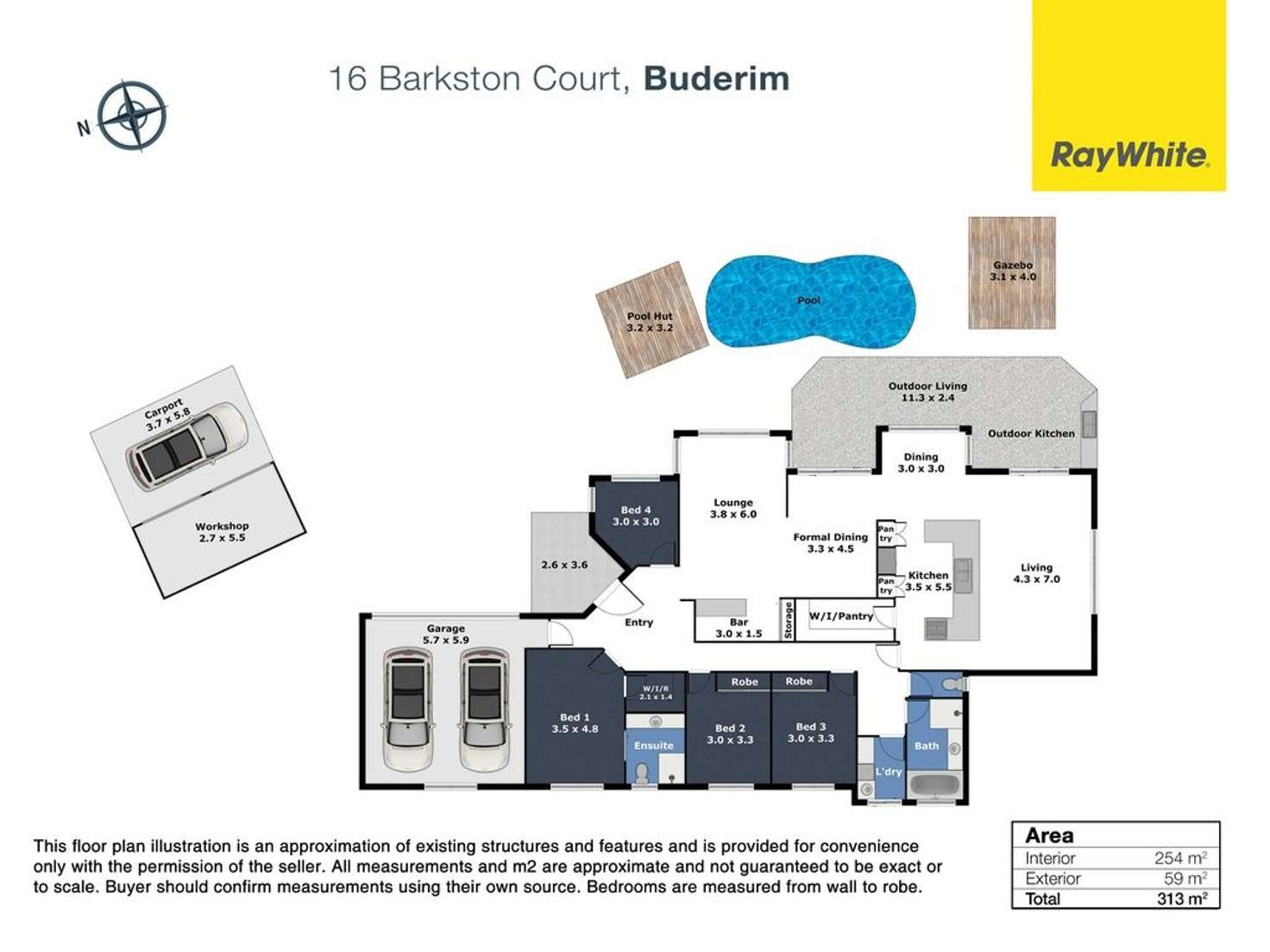 Floorplan of Homely house listing, 16 Barkston Court, Buderim QLD 4556