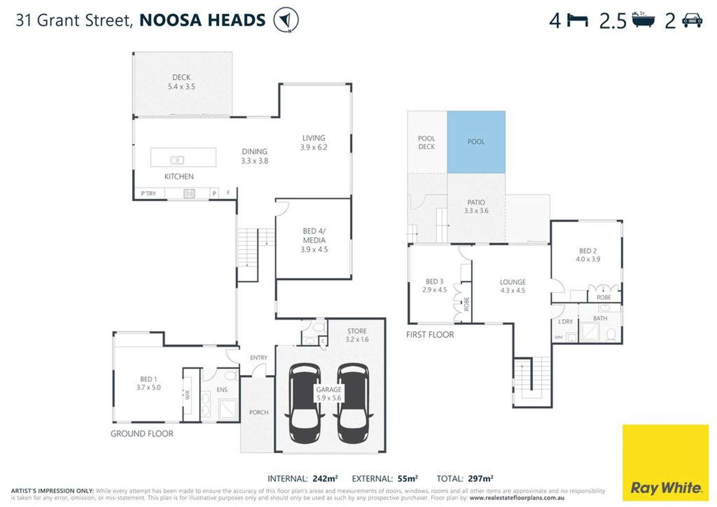 Floorplan of Homely house listing, 31 Grant Street, Noosa Heads QLD 4567