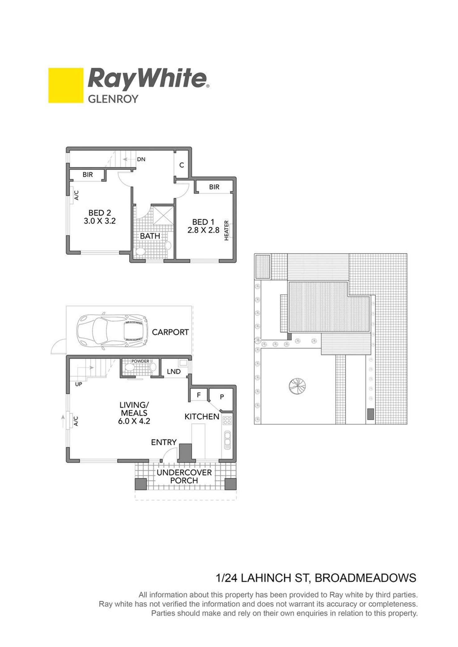 Floorplan of Homely townhouse listing, 1/24 Lahinch Street, Broadmeadows VIC 3047