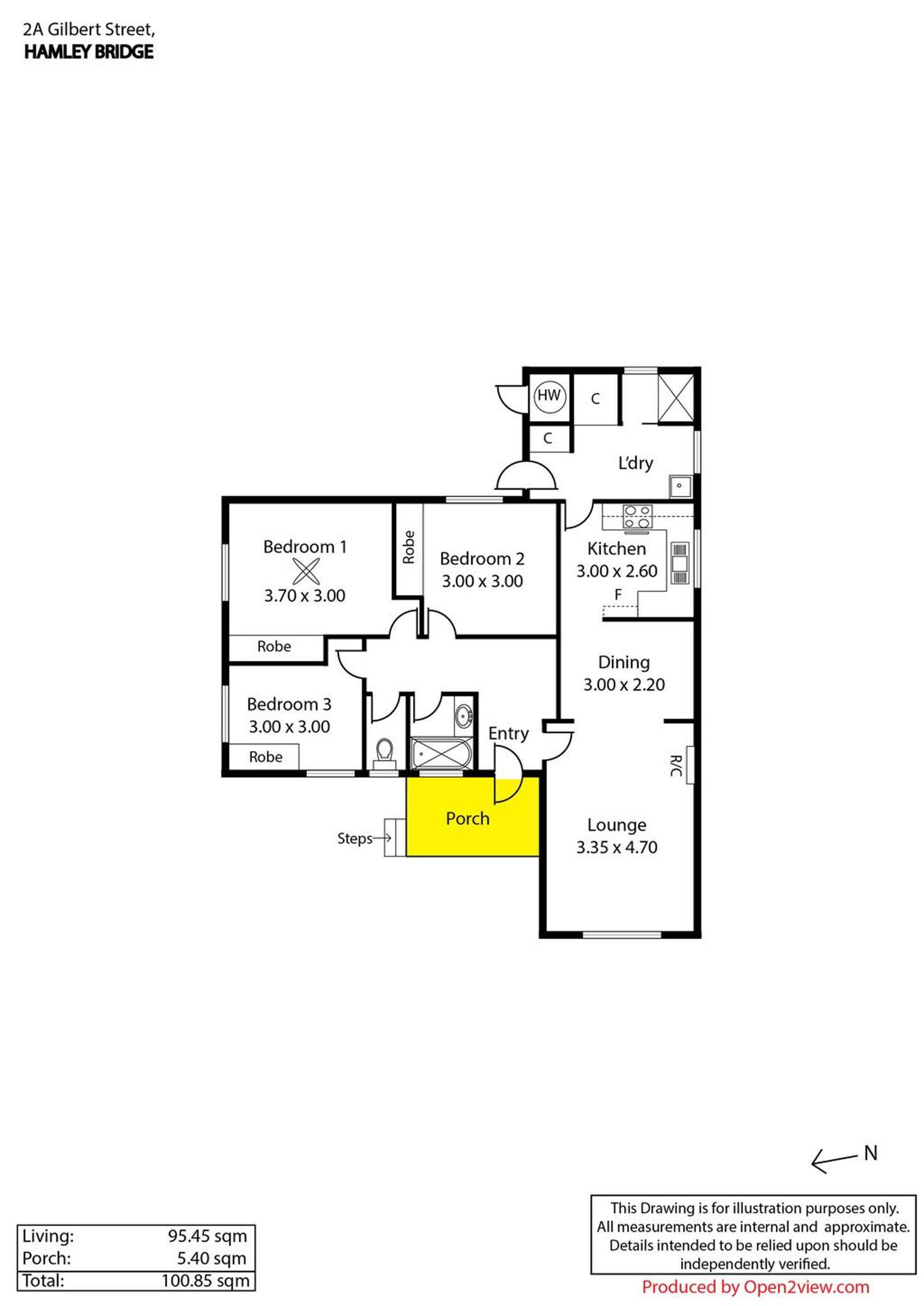 Floorplan of Homely house listing, 2a Gilbert Street, Hamley Bridge SA 5401