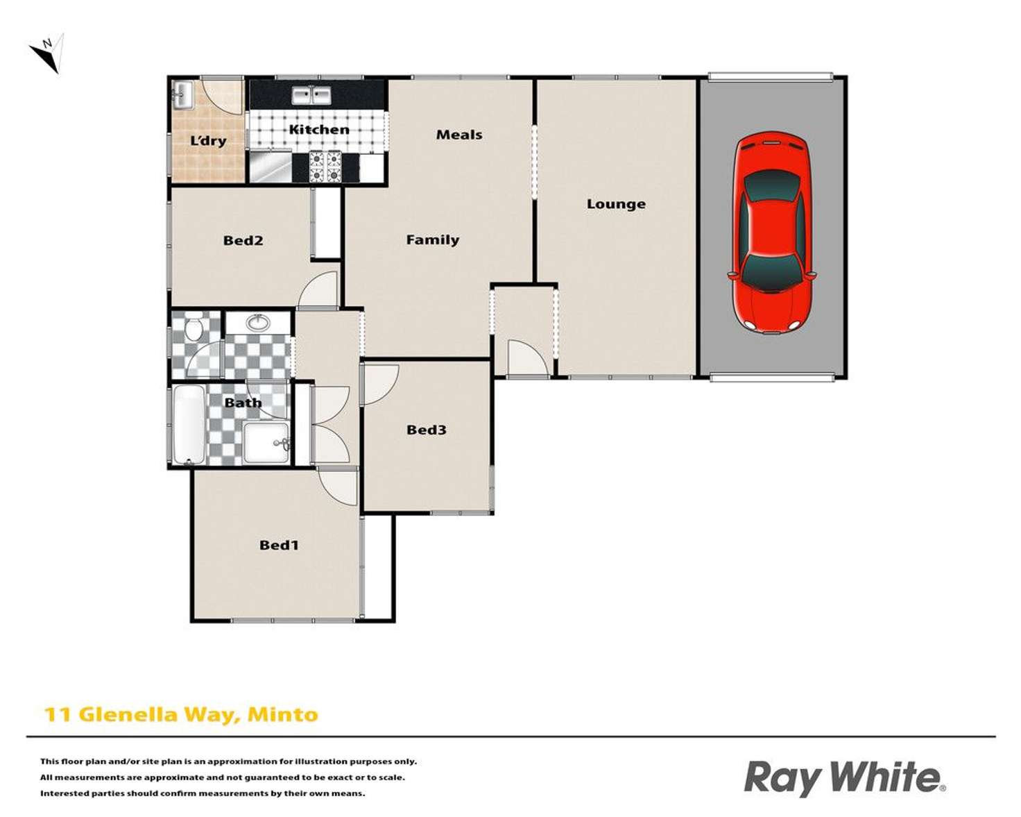 Floorplan of Homely house listing, 11 Glenella Way, Minto NSW 2566
