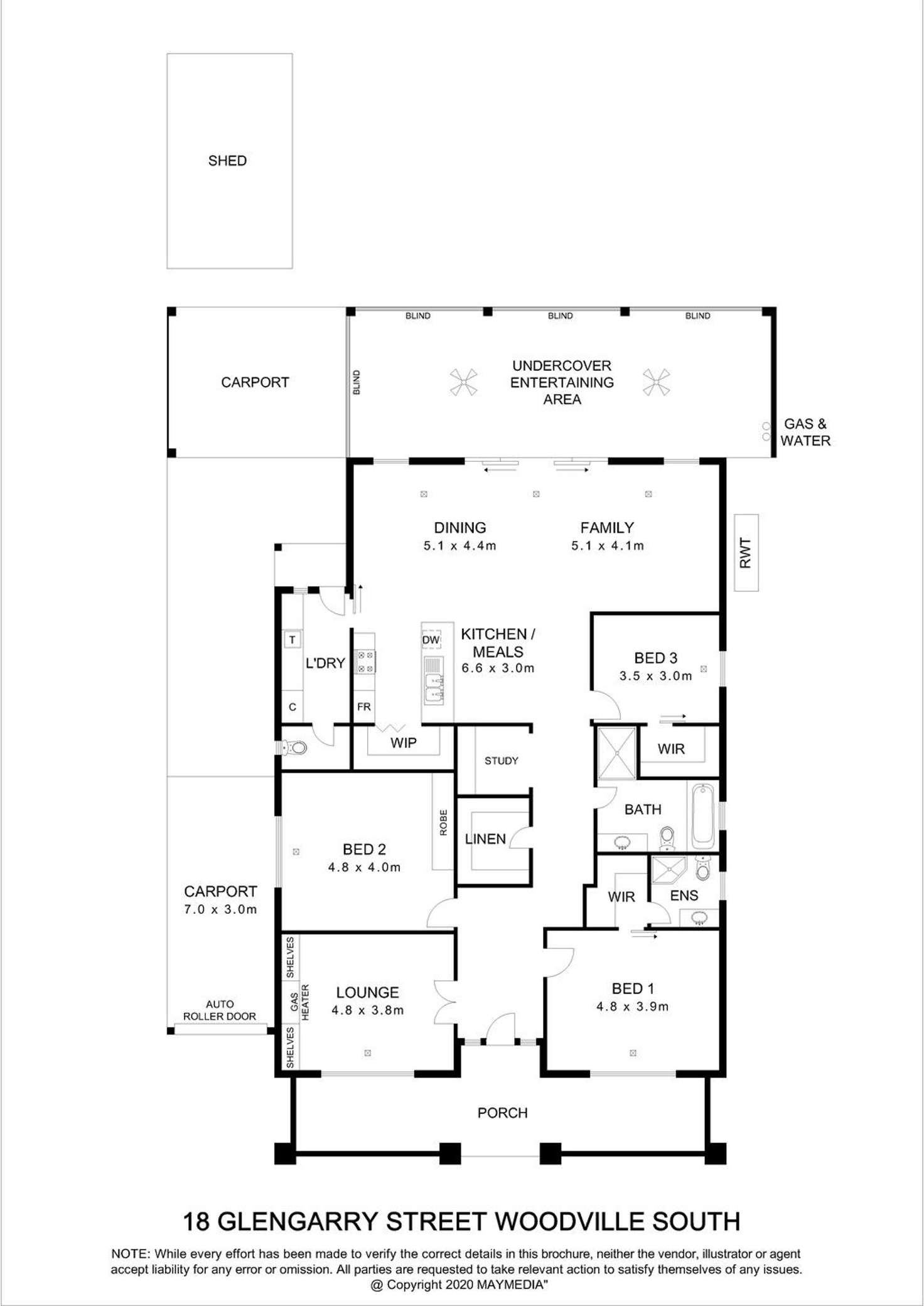 Floorplan of Homely house listing, 18 Glengarry Street, Woodville South SA 5011