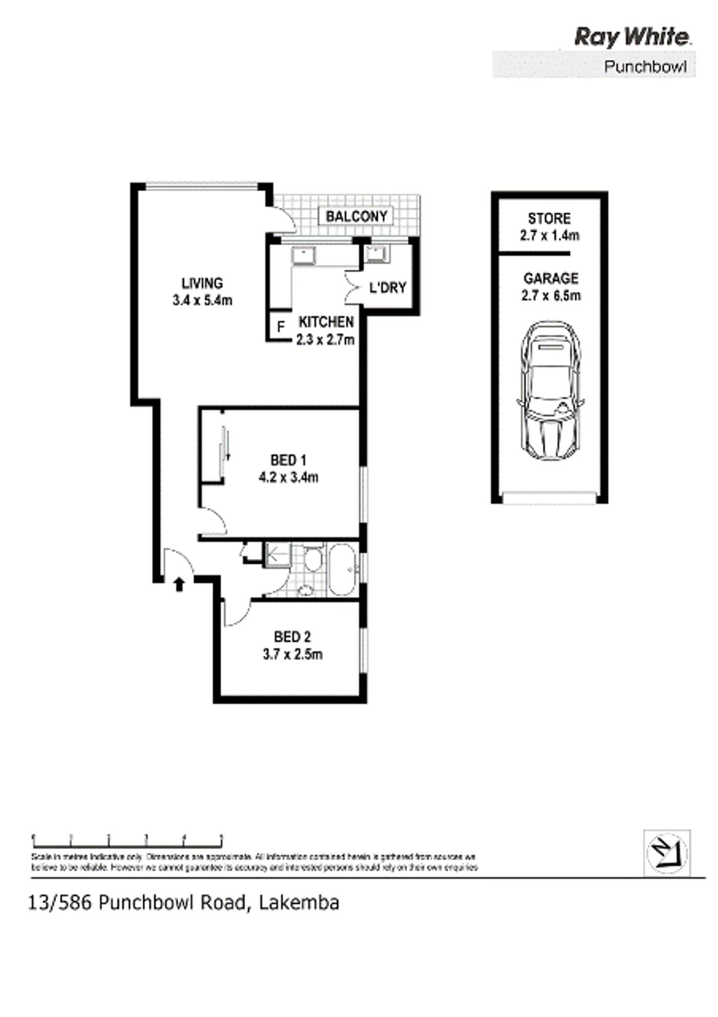 Floorplan of Homely unit listing, 13/586 Punchbowl Road, Lakemba NSW 2195