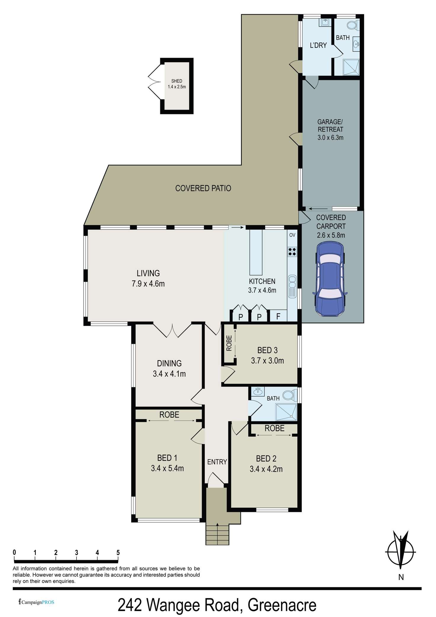 Floorplan of Homely house listing, 242 Wangee Road, Greenacre NSW 2190