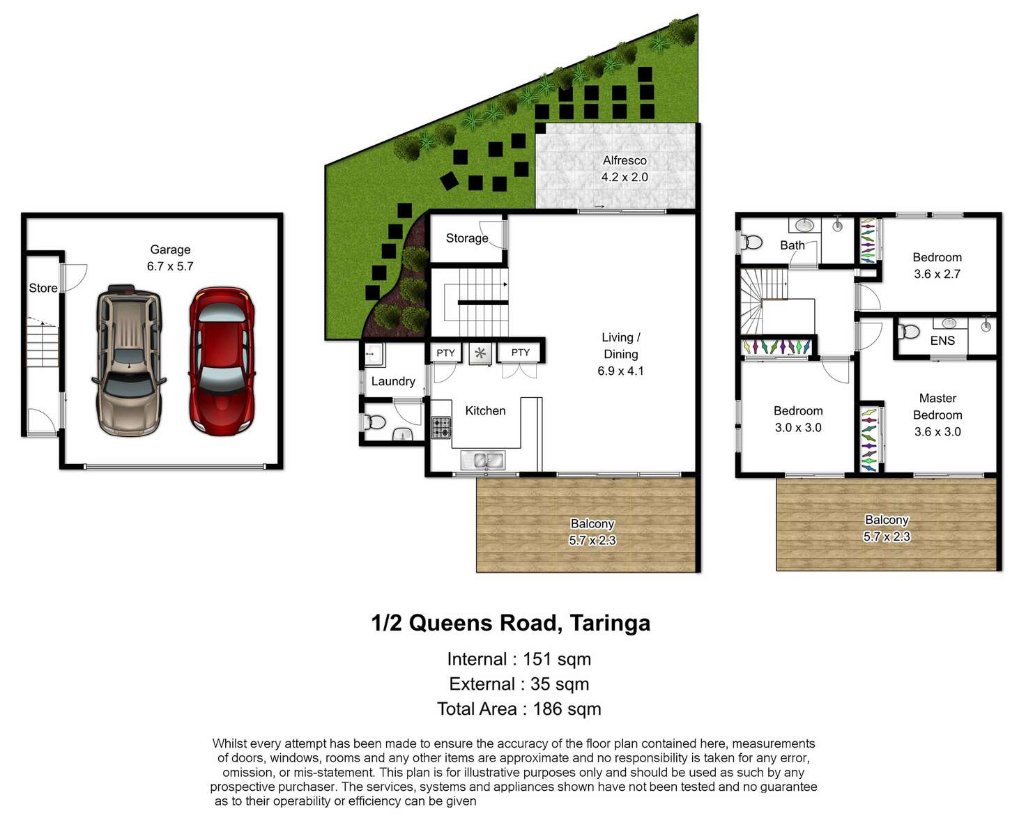 Floorplan of Homely unit listing, 1/2 Queens Road, Taringa QLD 4068