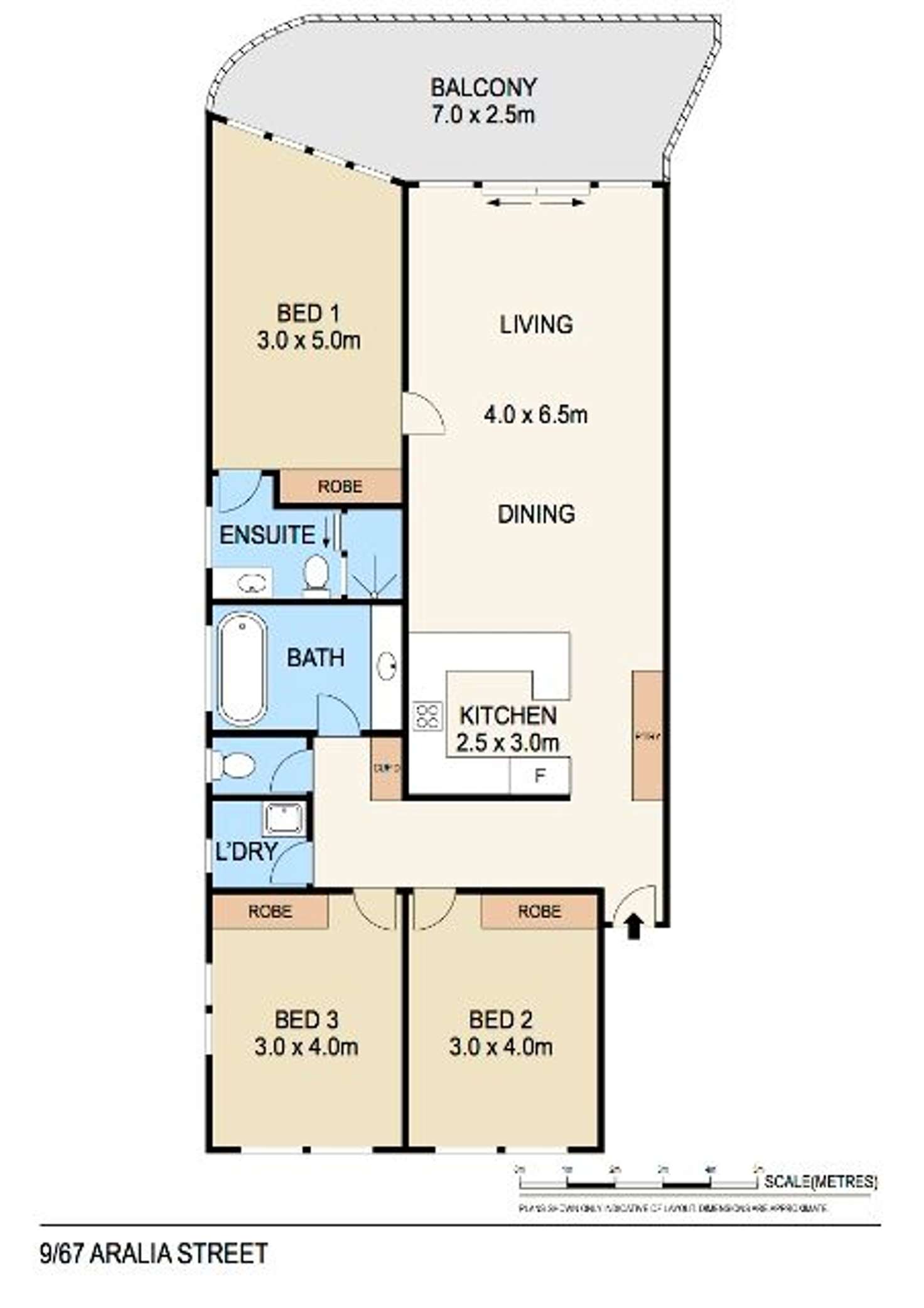 Floorplan of Homely apartment listing, 9/67 Aralia Street, Rapid Creek NT 810