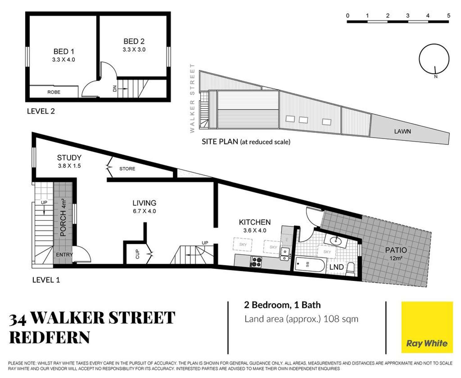 Floorplan of Homely house listing, 34 Walker Street, Redfern NSW 2016