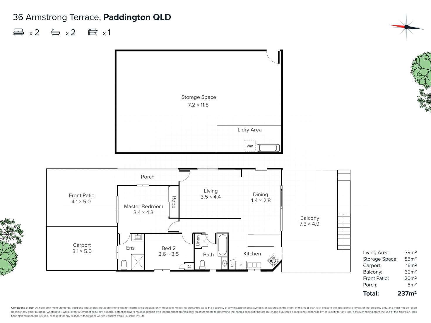 Floorplan of Homely house listing, 36 Armstrong Terrace, Paddington QLD 4064