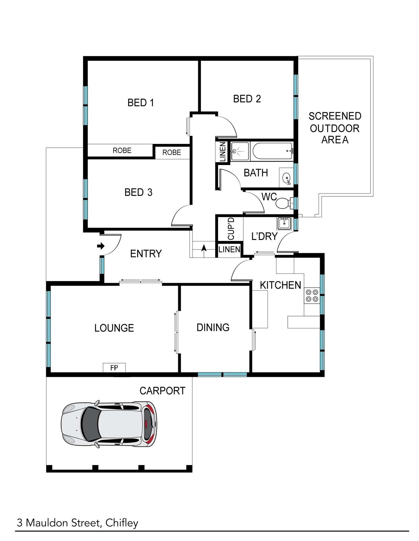 Floorplan of Homely house listing, 3 Mauldon Street, Chifley ACT 2606