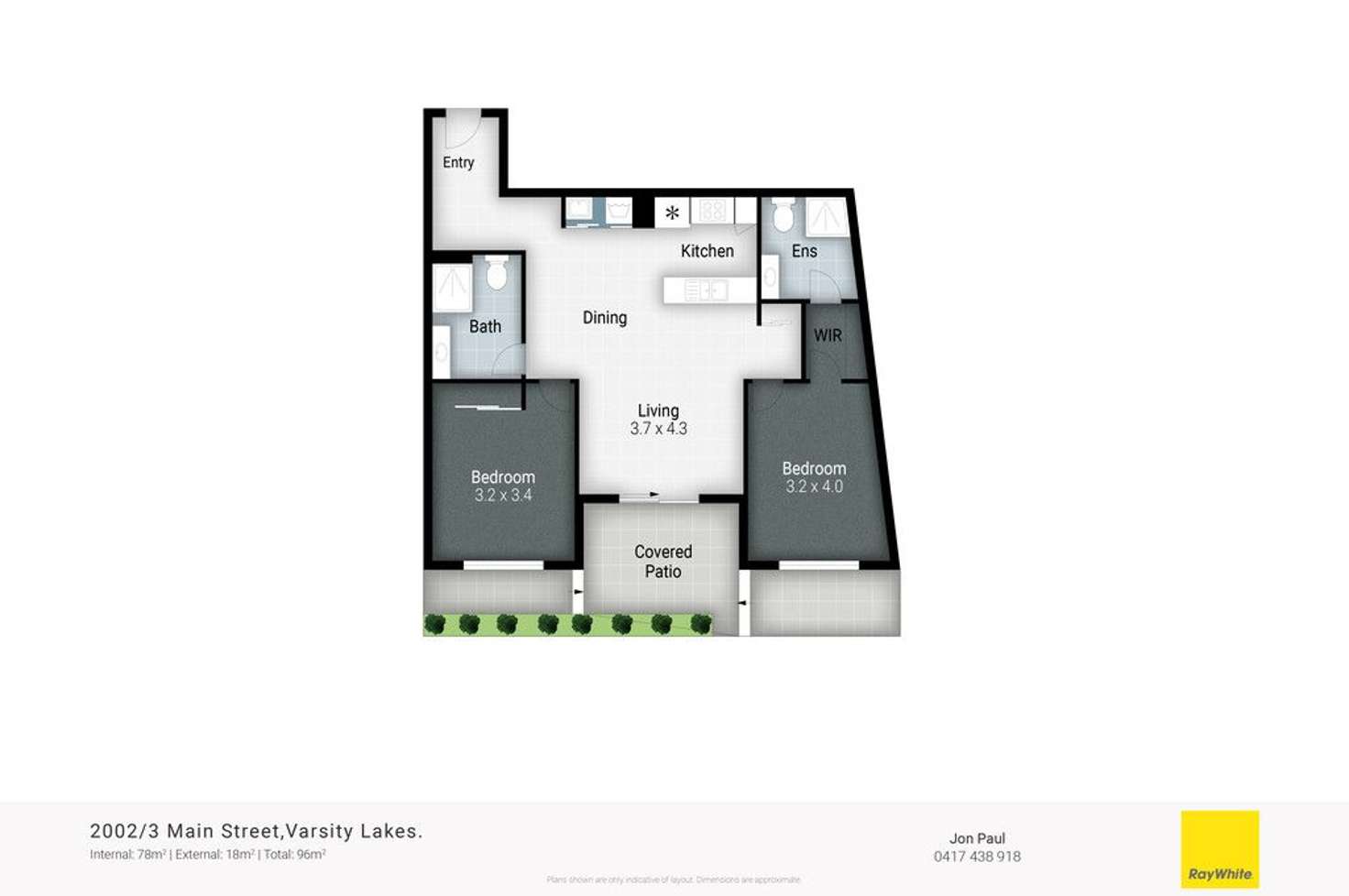 Floorplan of Homely unit listing, 2002/3 Main Street, Varsity Lakes QLD 4227