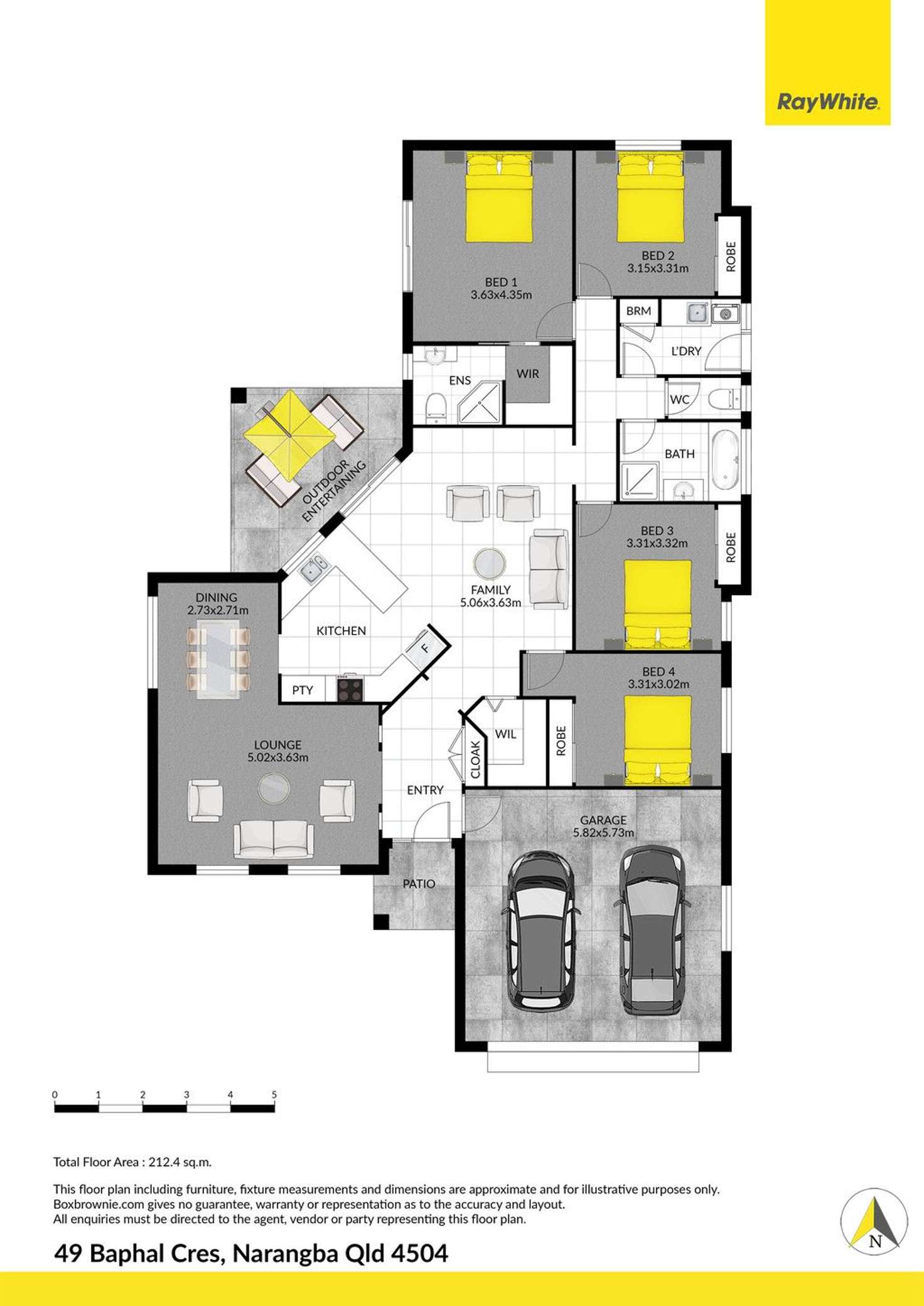 Floorplan of Homely house listing, 49 Baphal Crescent, Narangba QLD 4504