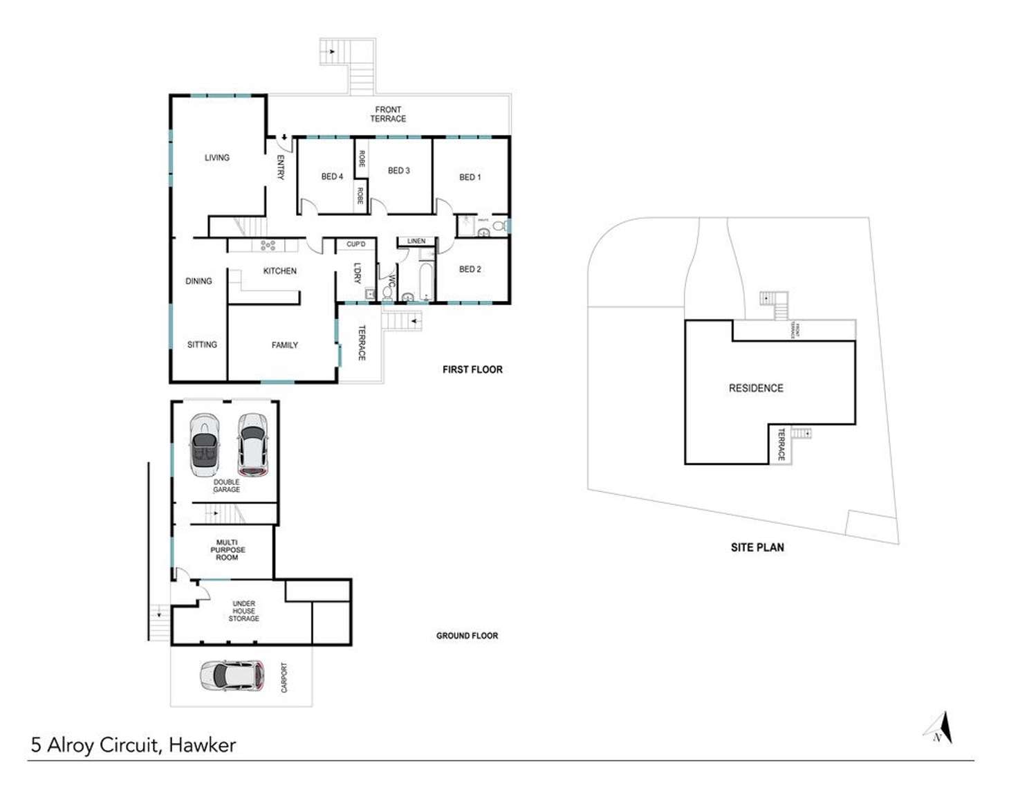 Floorplan of Homely house listing, 5 Alroy Circuit, Hawker ACT 2614