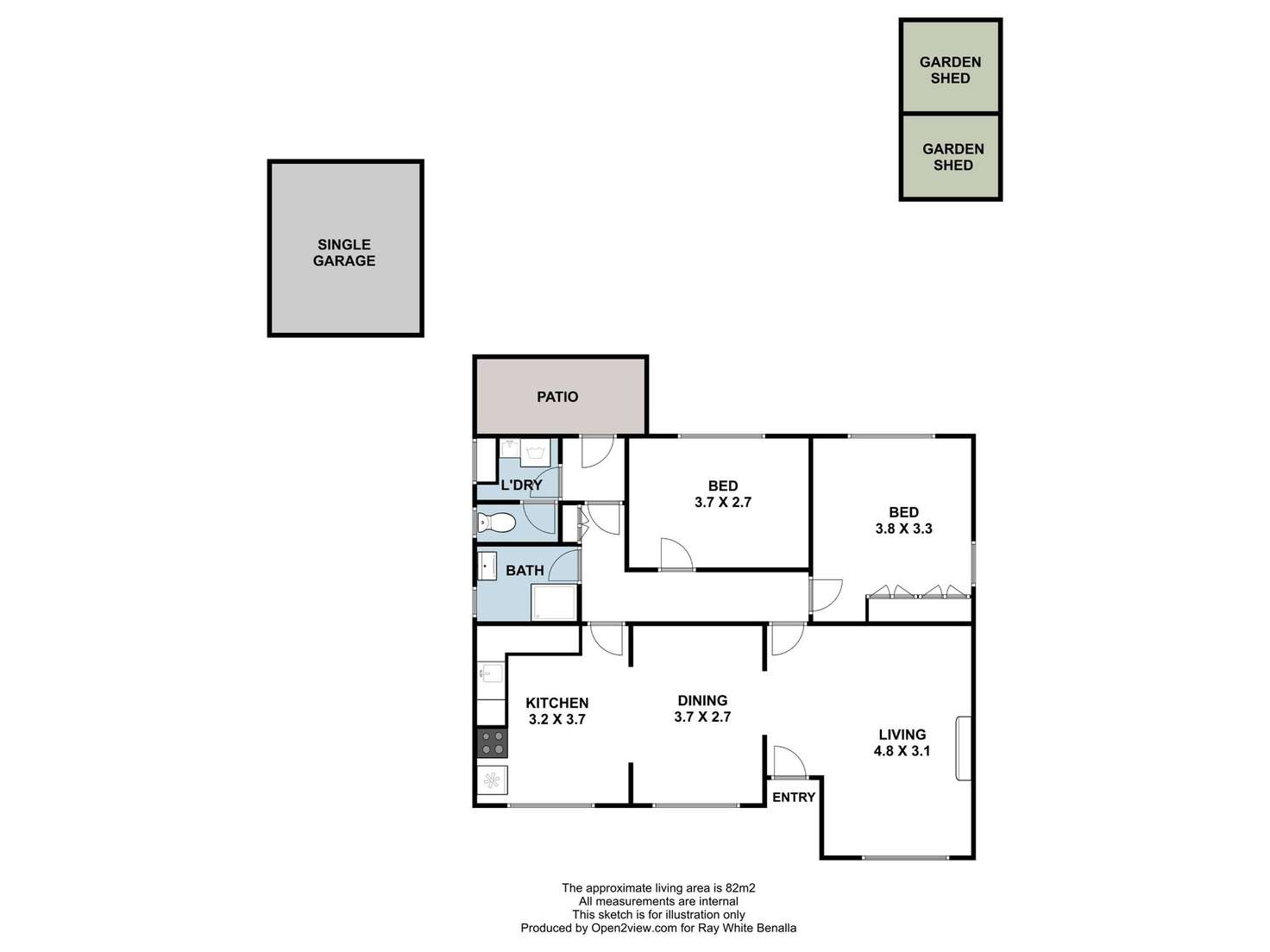 Floorplan of Homely house listing, 4 Edward Street, Benalla VIC 3672