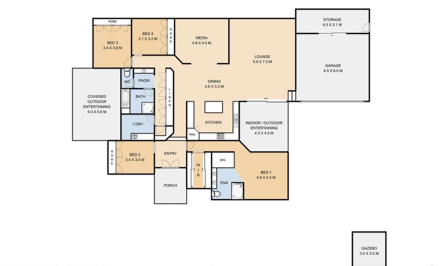 Floorplan of Homely house listing, 15 Coventry Court, Mount Lofty QLD 4350