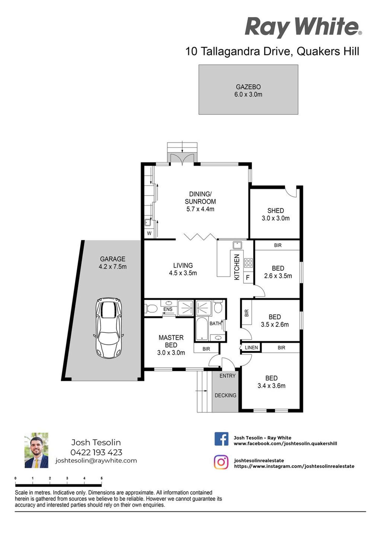 Floorplan of Homely house listing, 10 Tallagandra Drive, Quakers Hill NSW 2763