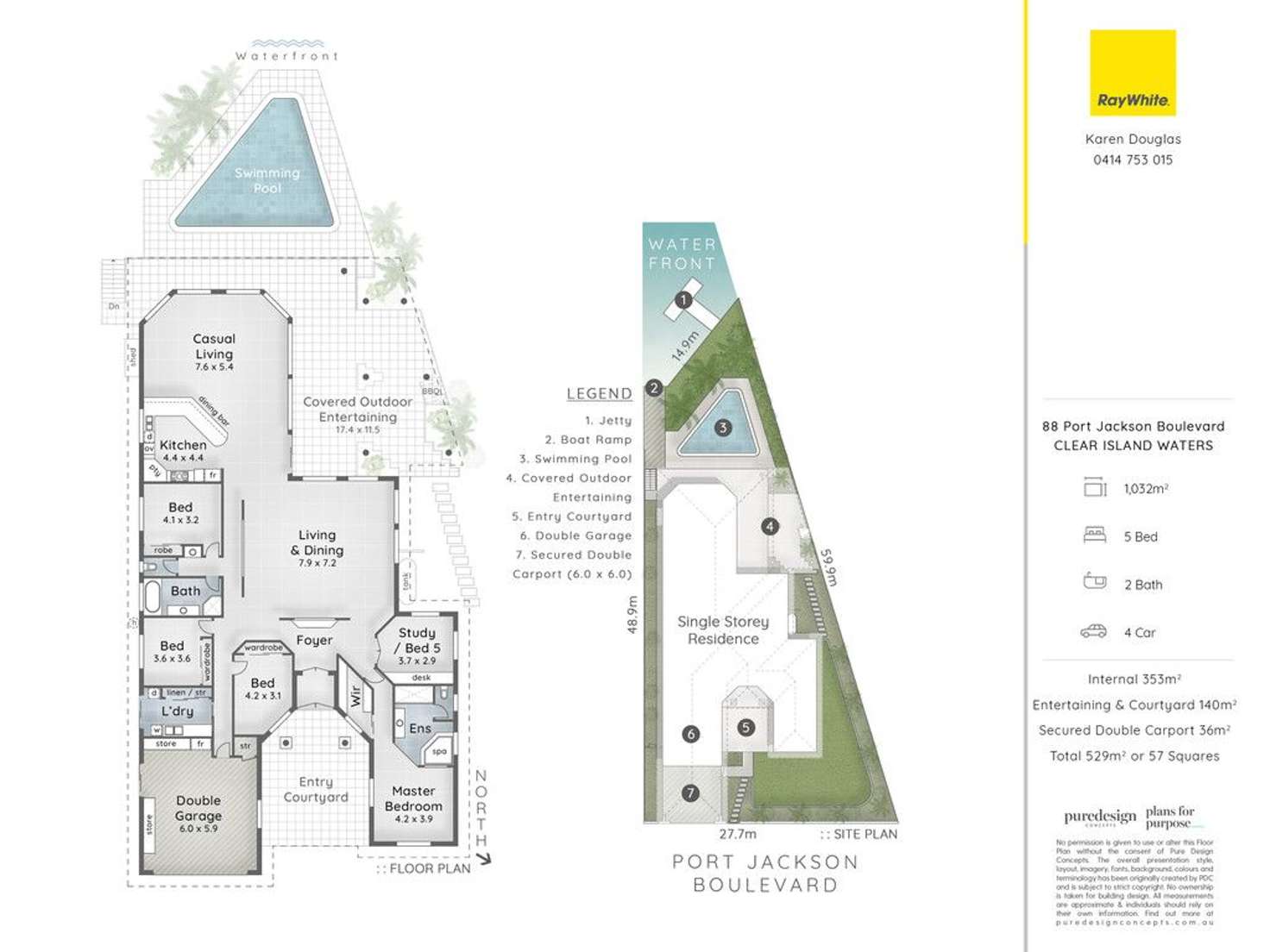 Floorplan of Homely house listing, 88 Port Jackson Boulevard, Clear Island Waters QLD 4226