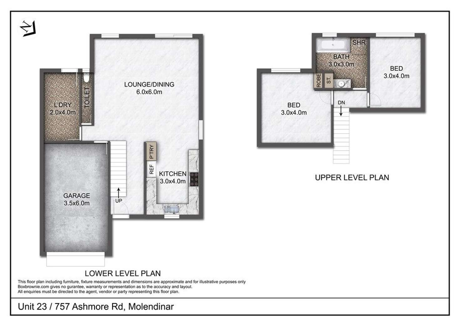 Floorplan of Homely townhouse listing, 23/757 Ashmore Road, Molendinar QLD 4214