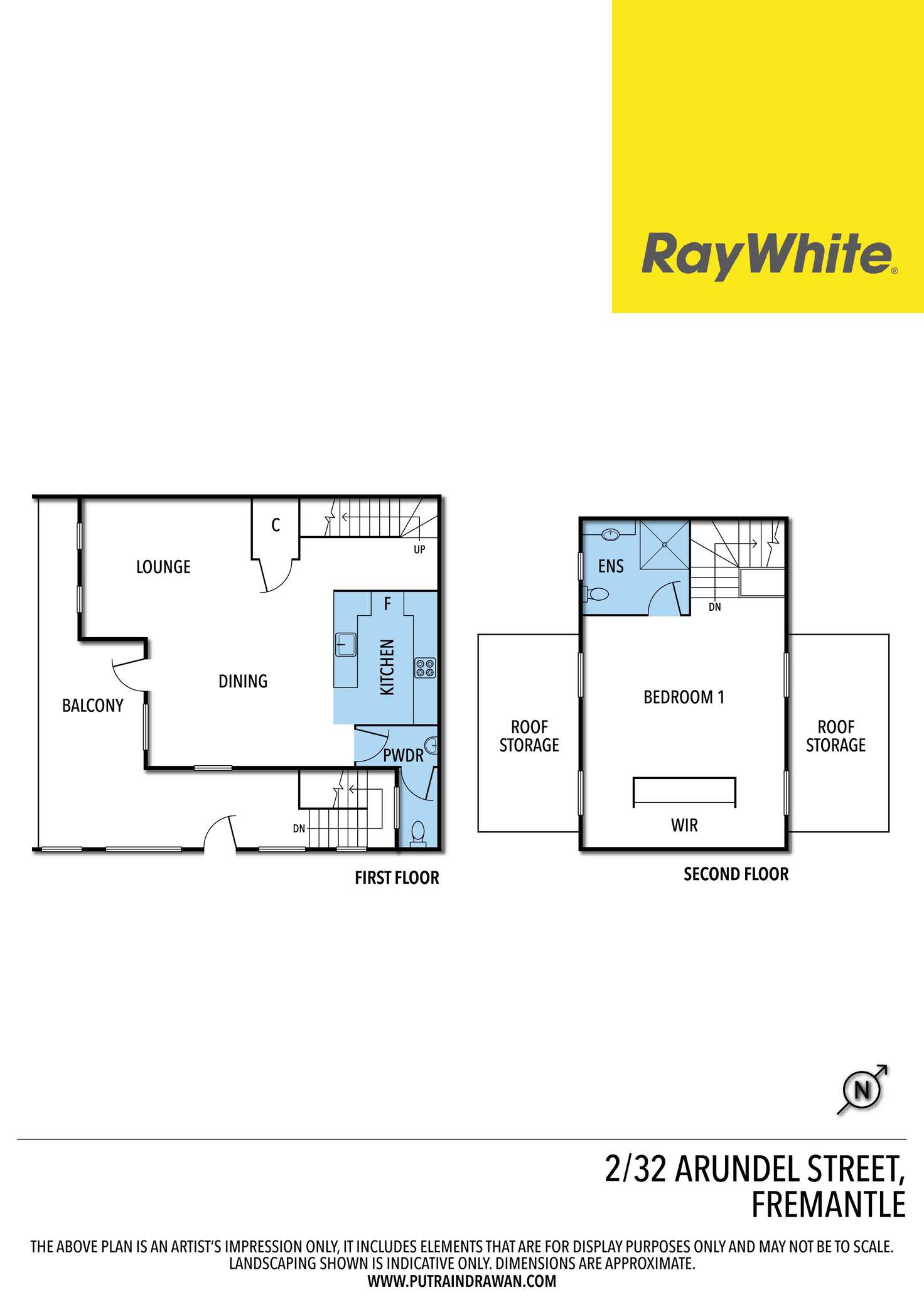 Floorplan of Homely apartment listing, 2/32 Arundel Street, Fremantle WA 6160